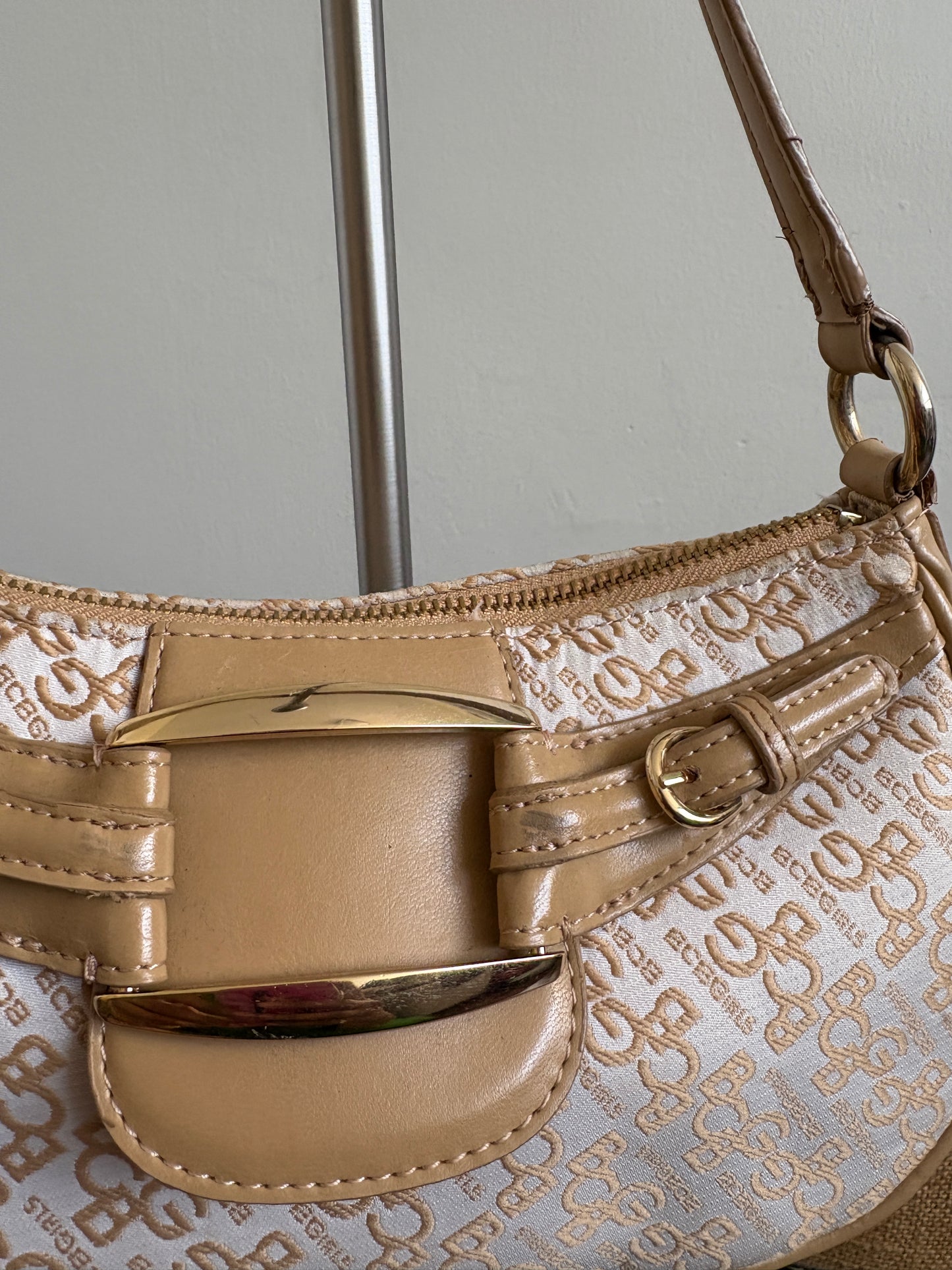 BCBG MONOGRAMMED SHOULDER BAG
