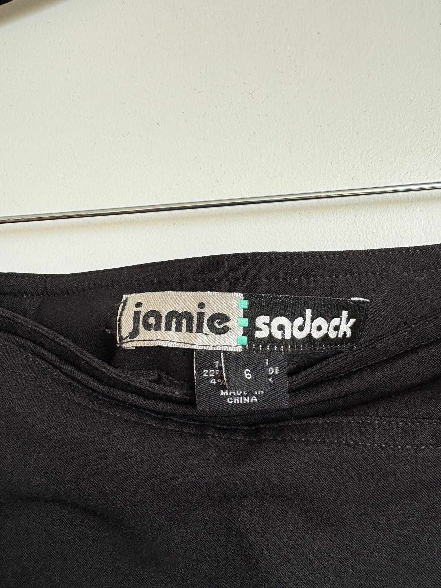 BLACK MINI SKORT WITH SILVER HARDWARE