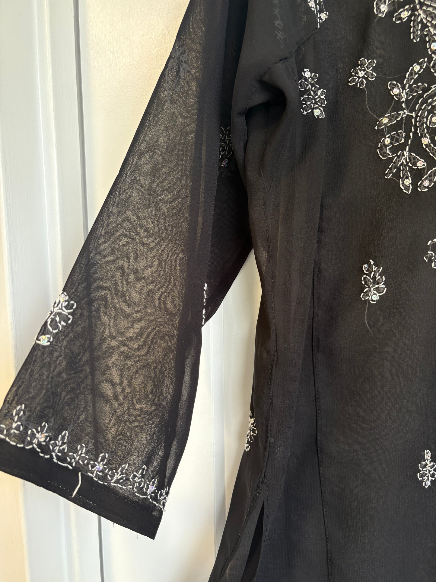 BLACK SHEET TUNIC - M