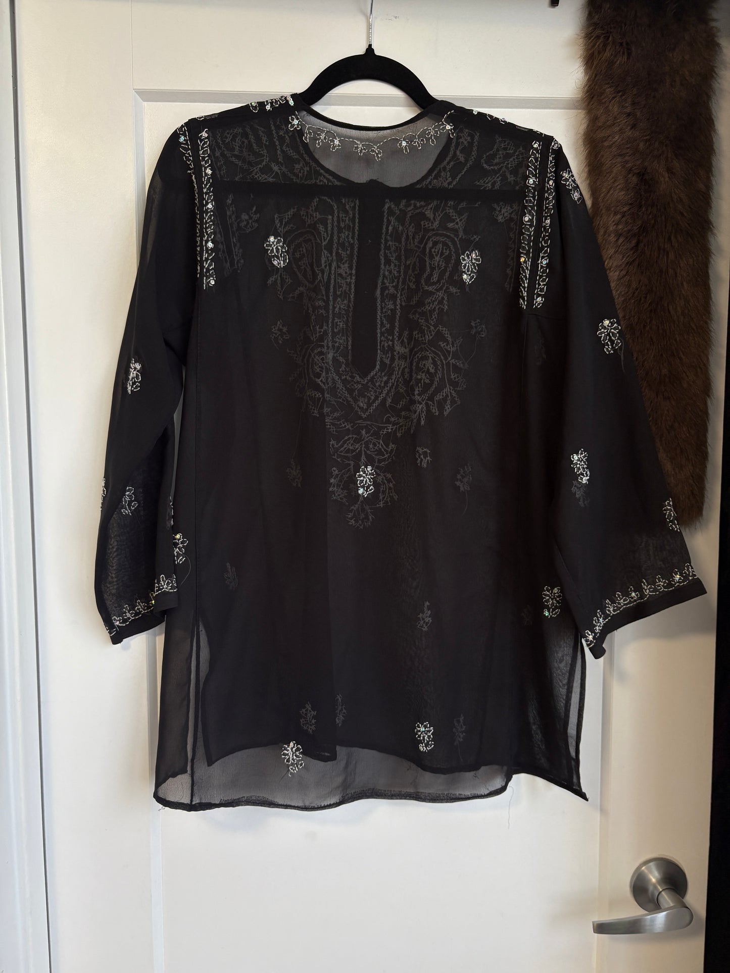 BLACK SHEET TUNIC - M
