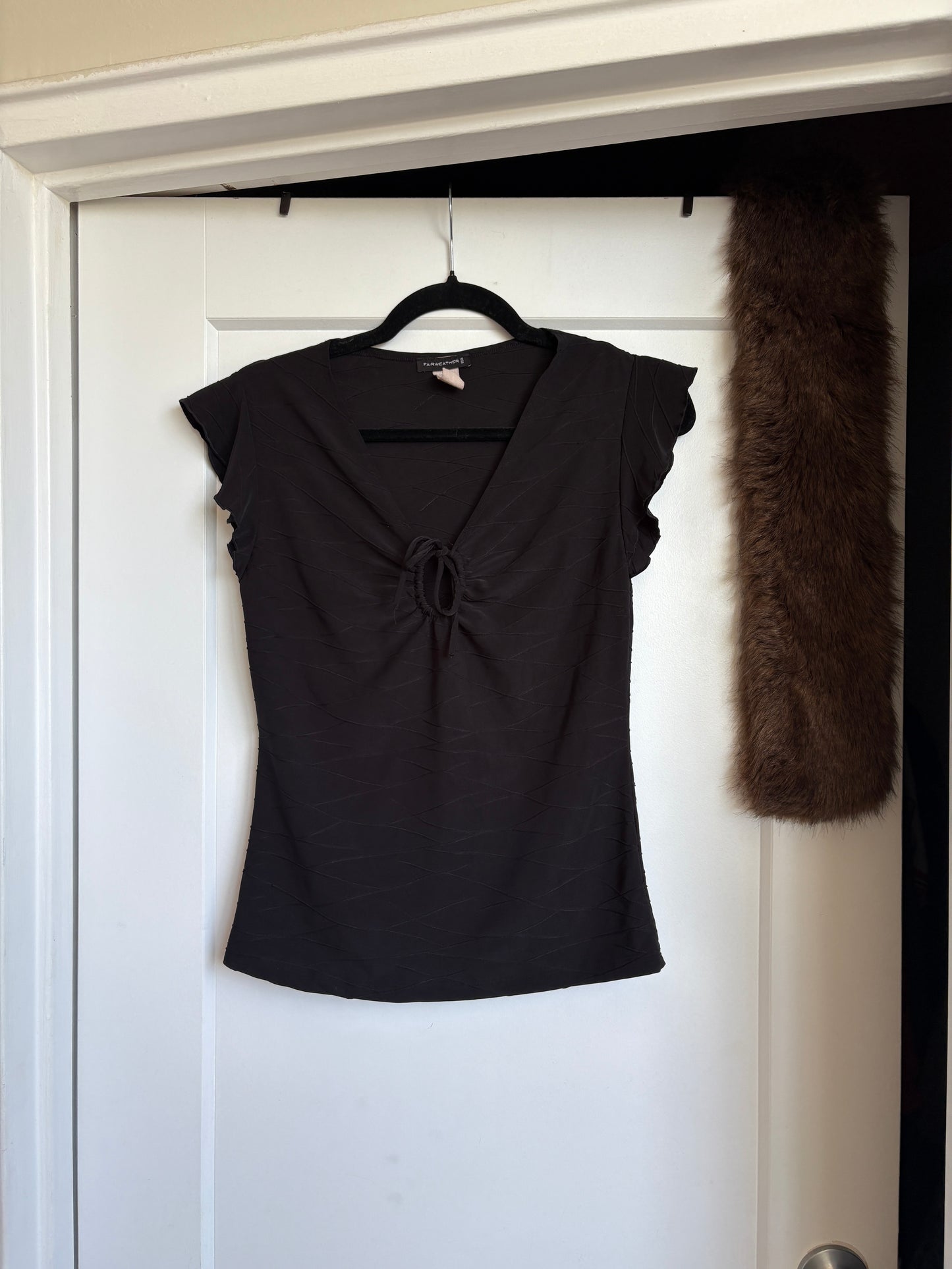 BLACK SUMMER TIE UP TOP