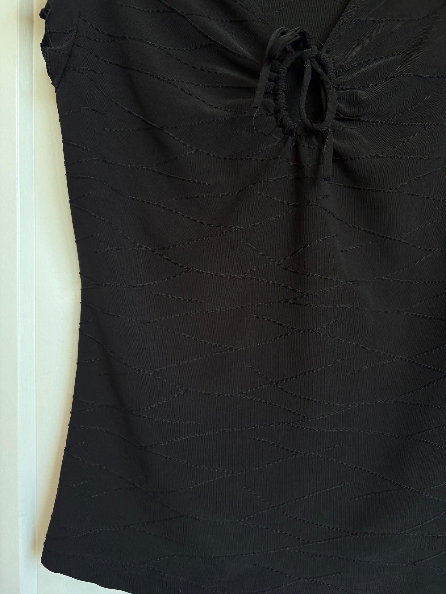 BLACK SUMMER TIE UP TOP