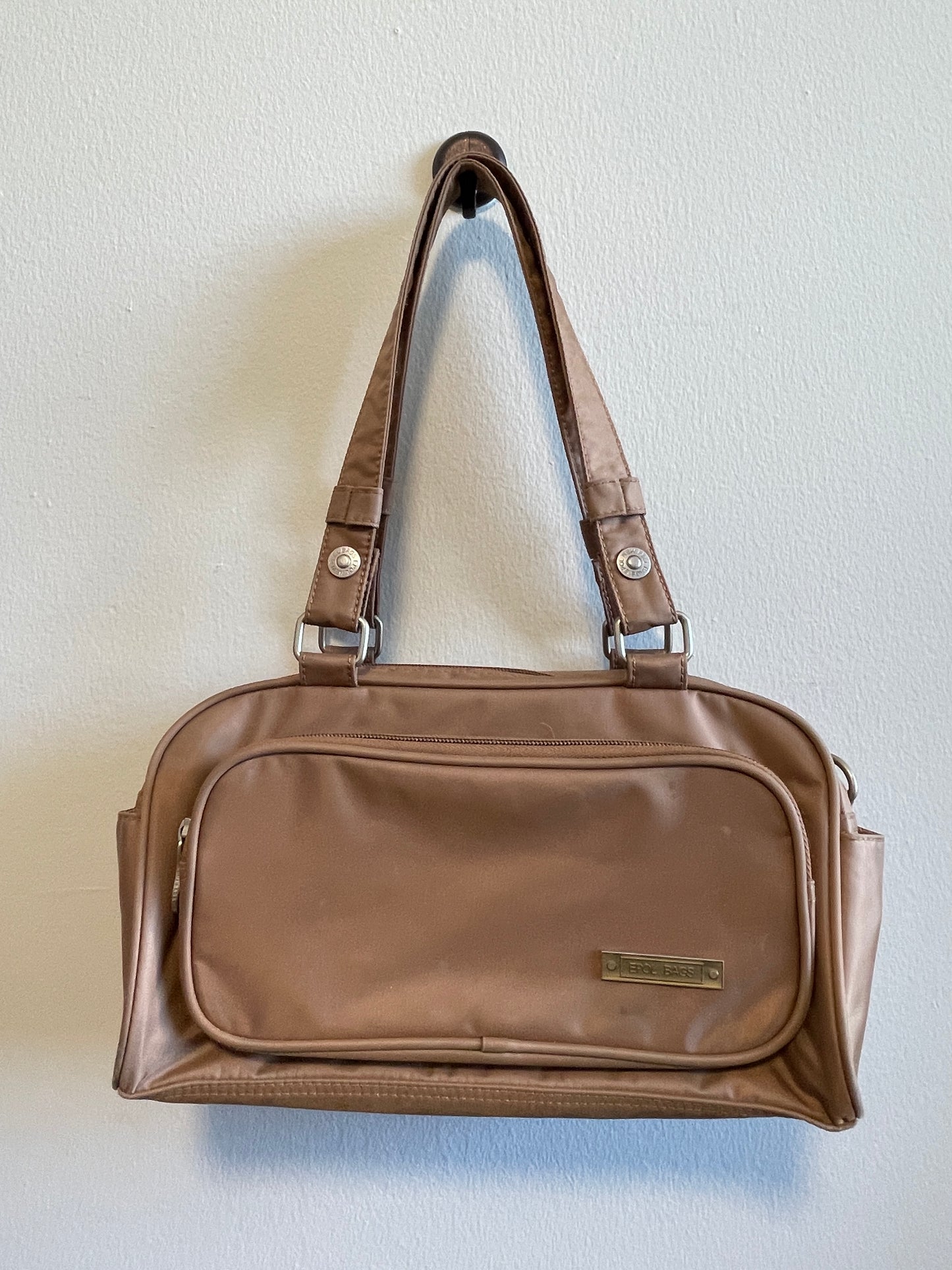 VINTAGE BROWN NYLON SHOULDER BAG
