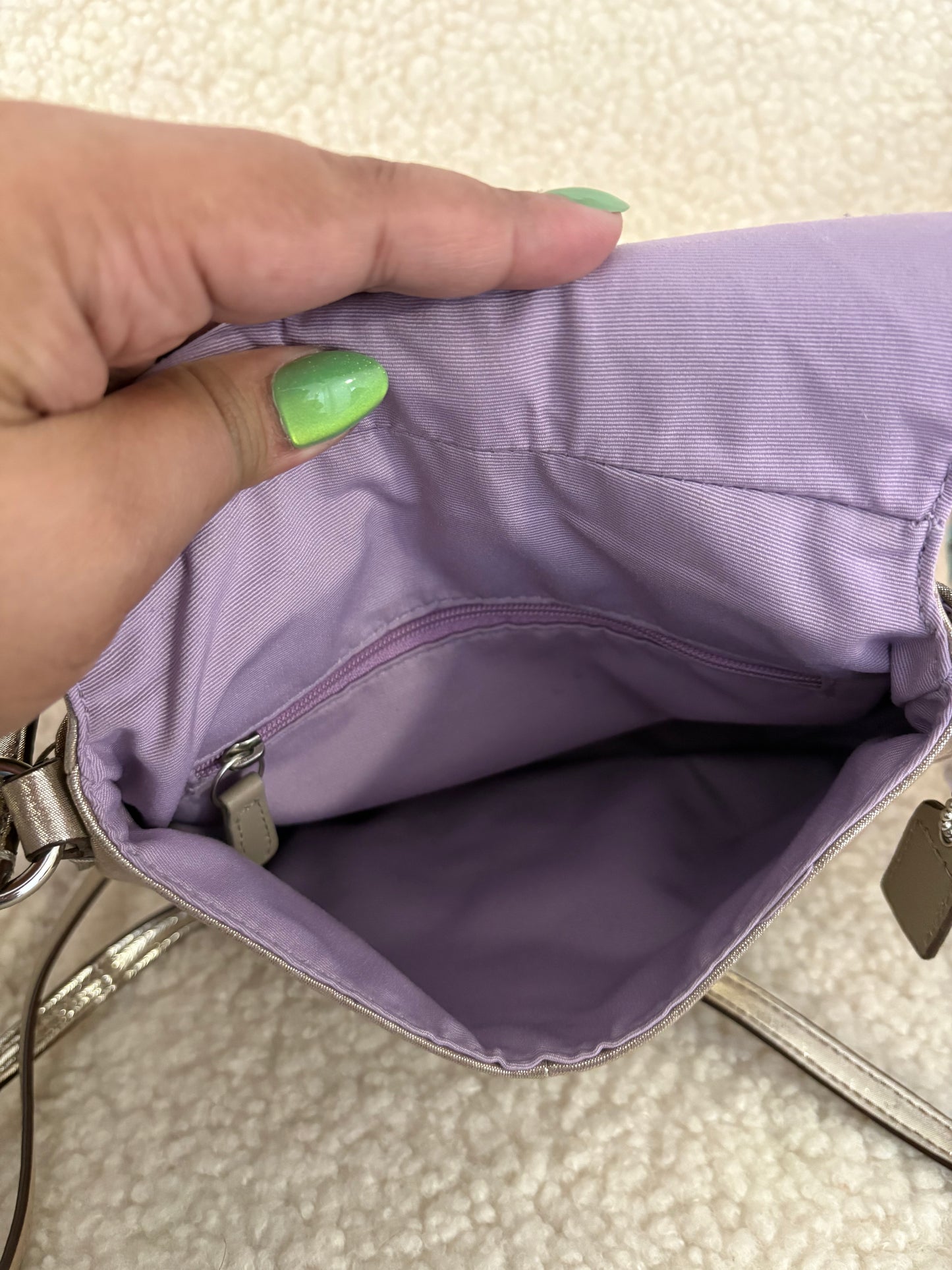 COACH ROSE GOLD SOHO METALLIC CROSSBODY