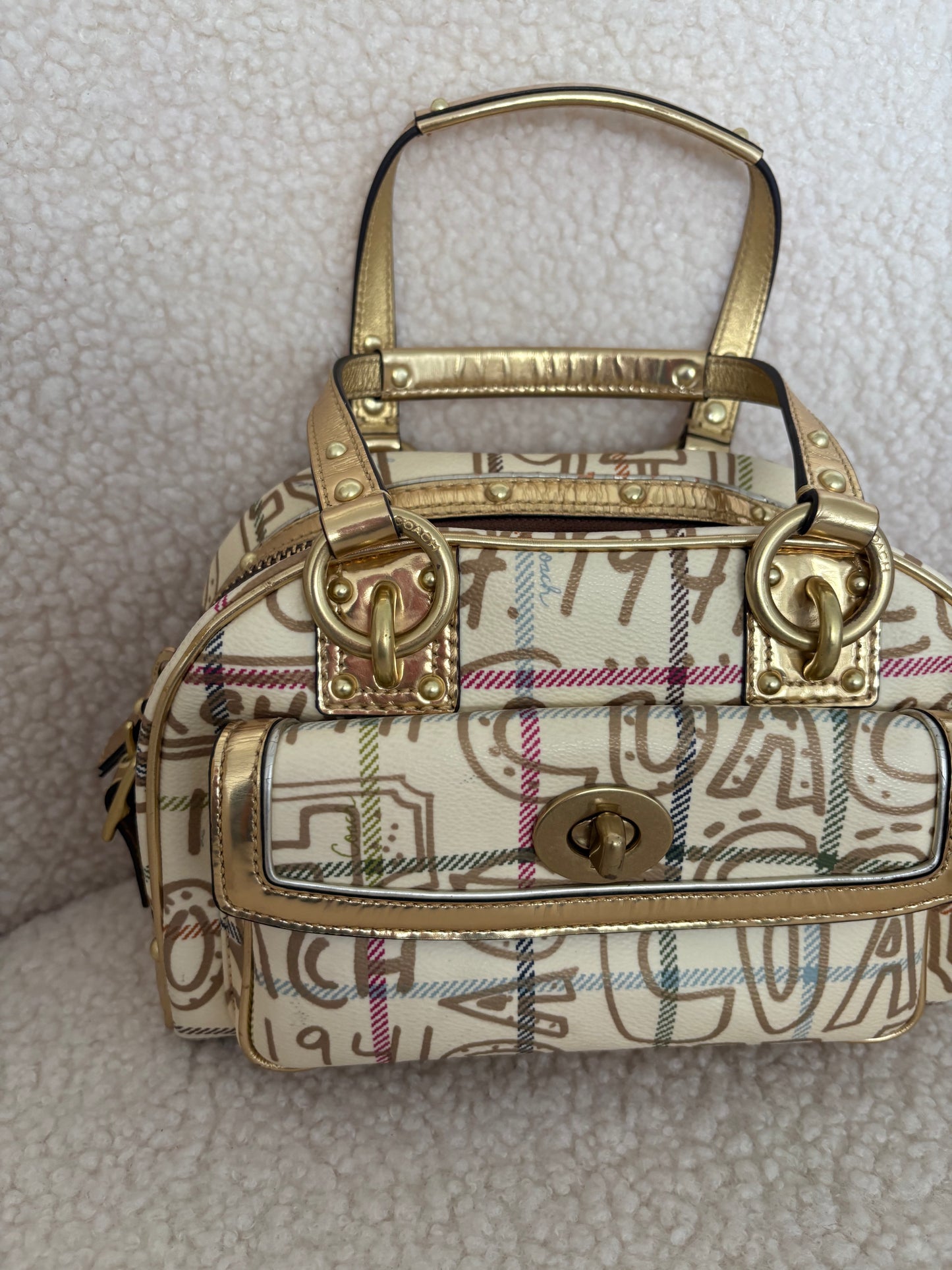 COACH TATTERSALL GRAFFITI SMALL SATCHEL