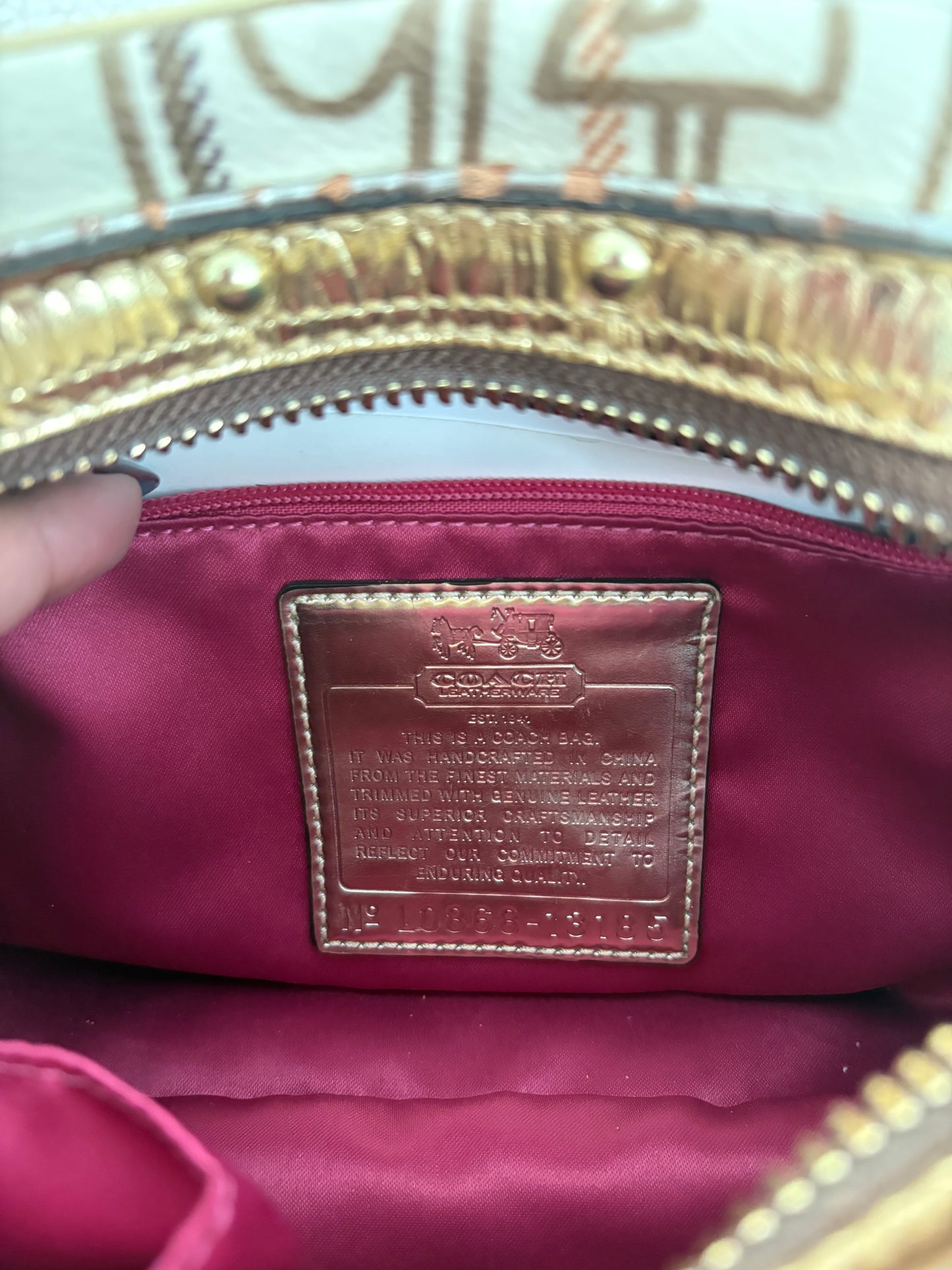 COACH TATTERSALL GRAFFITI SMALL SATCHEL