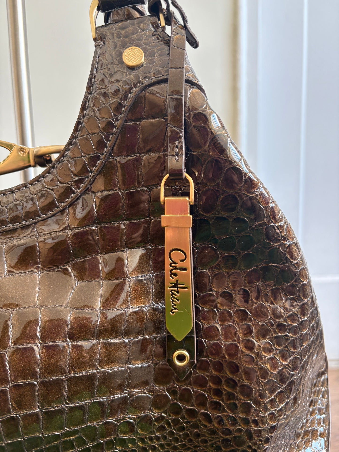 COLE HAAN GENEVIEVE LARGE TRIANGLE TOTE HANDBAG