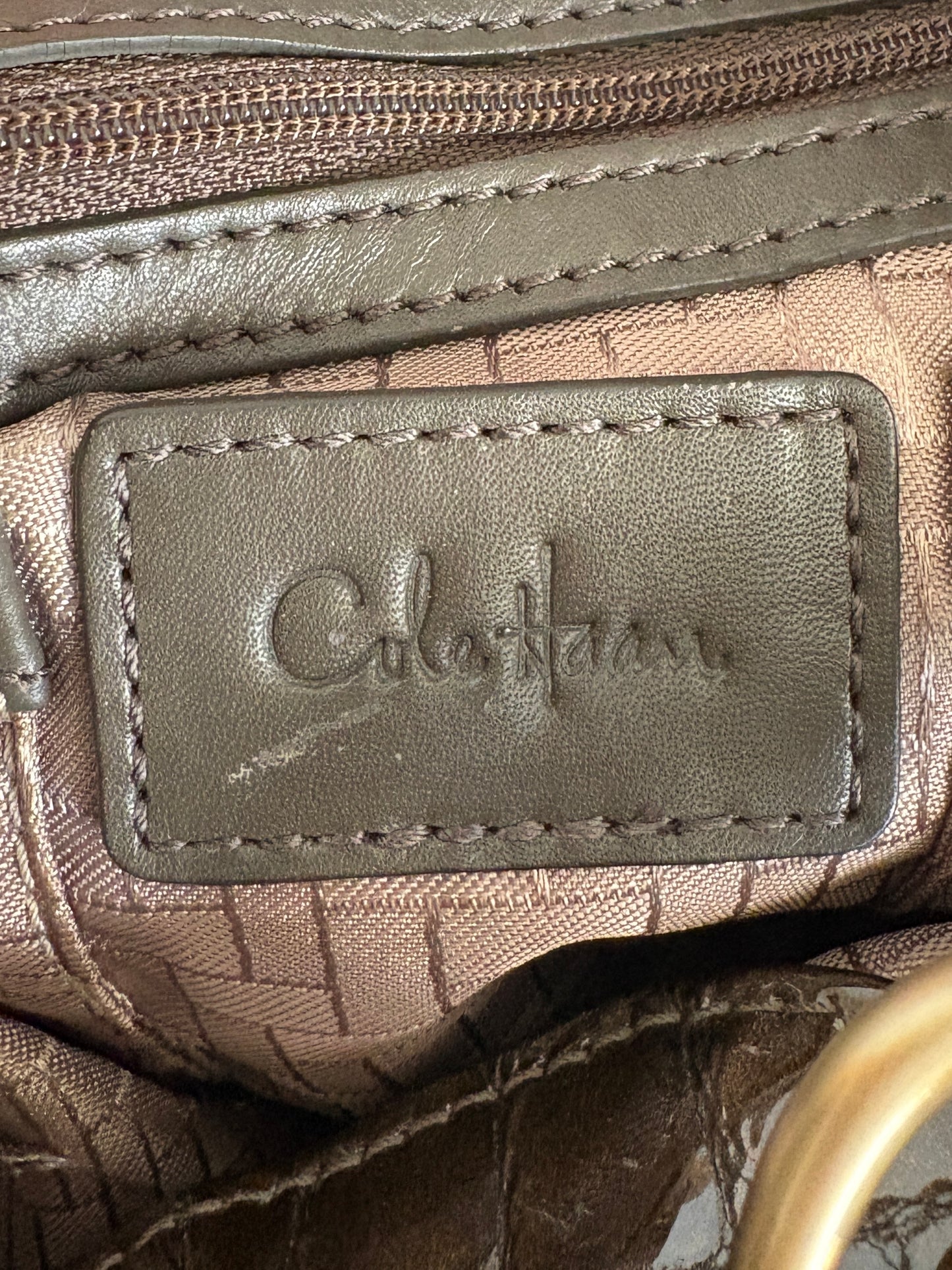COLE HAAN GENEVIEVE LARGE TRIANGLE TOTE HANDBAG