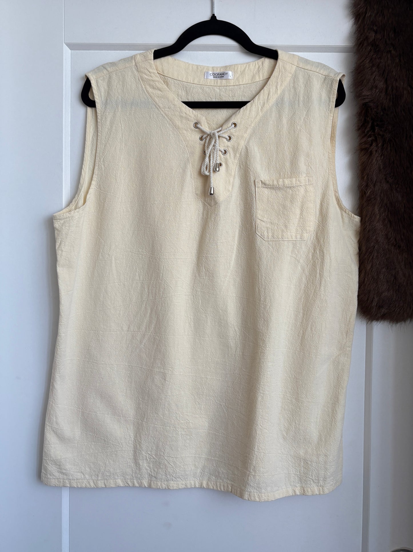 CREAM COTTON TANK