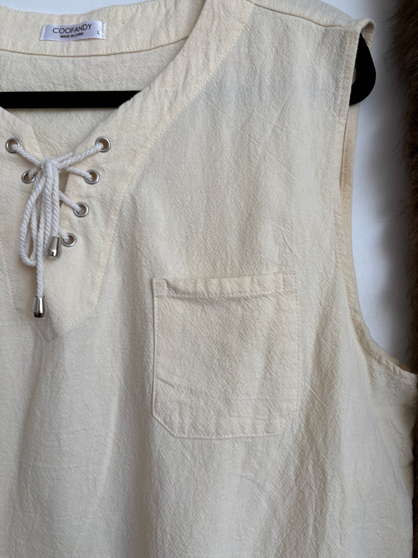 CREAM COTTON TANK