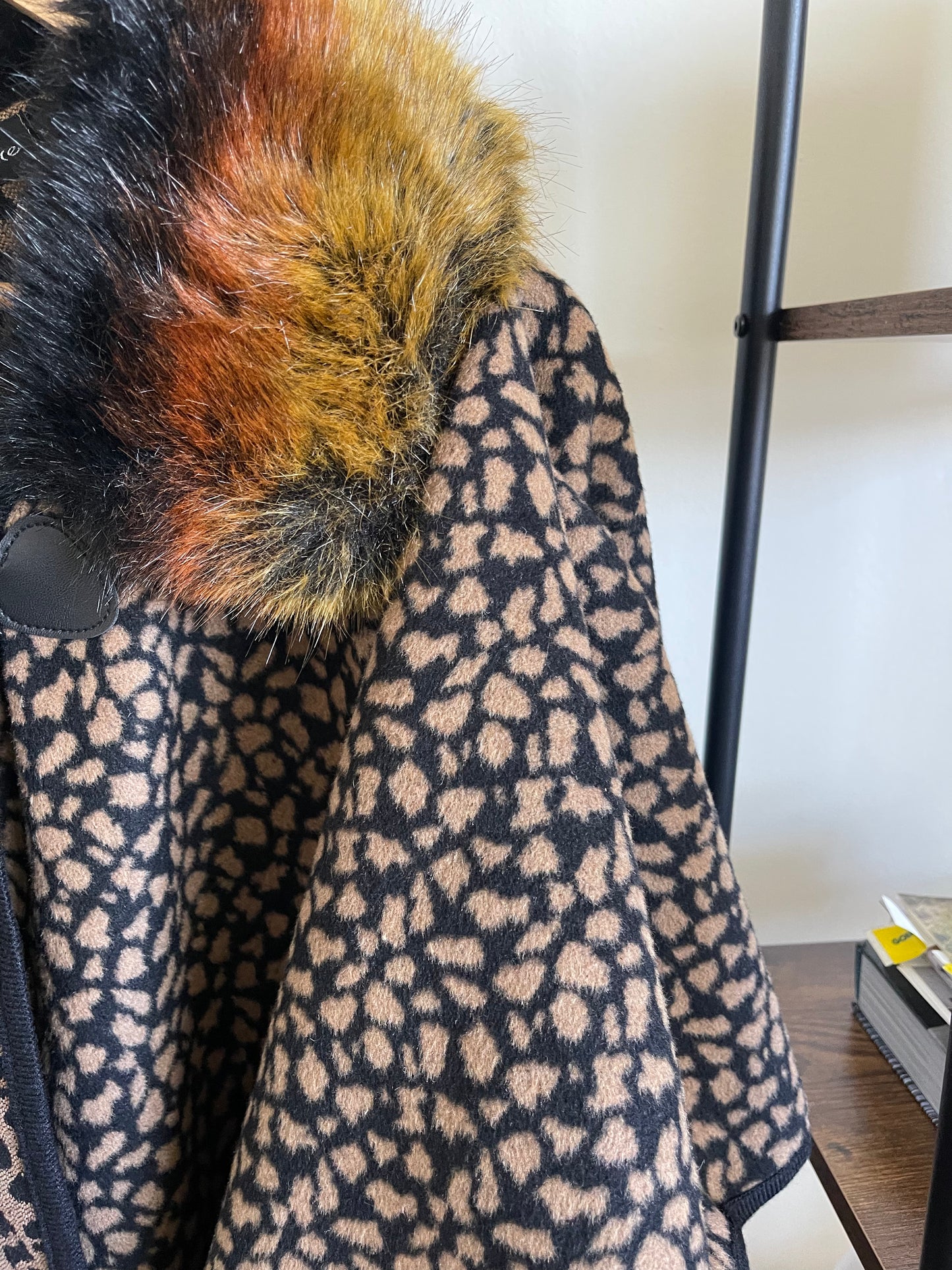 FAUX FUR PONCHO