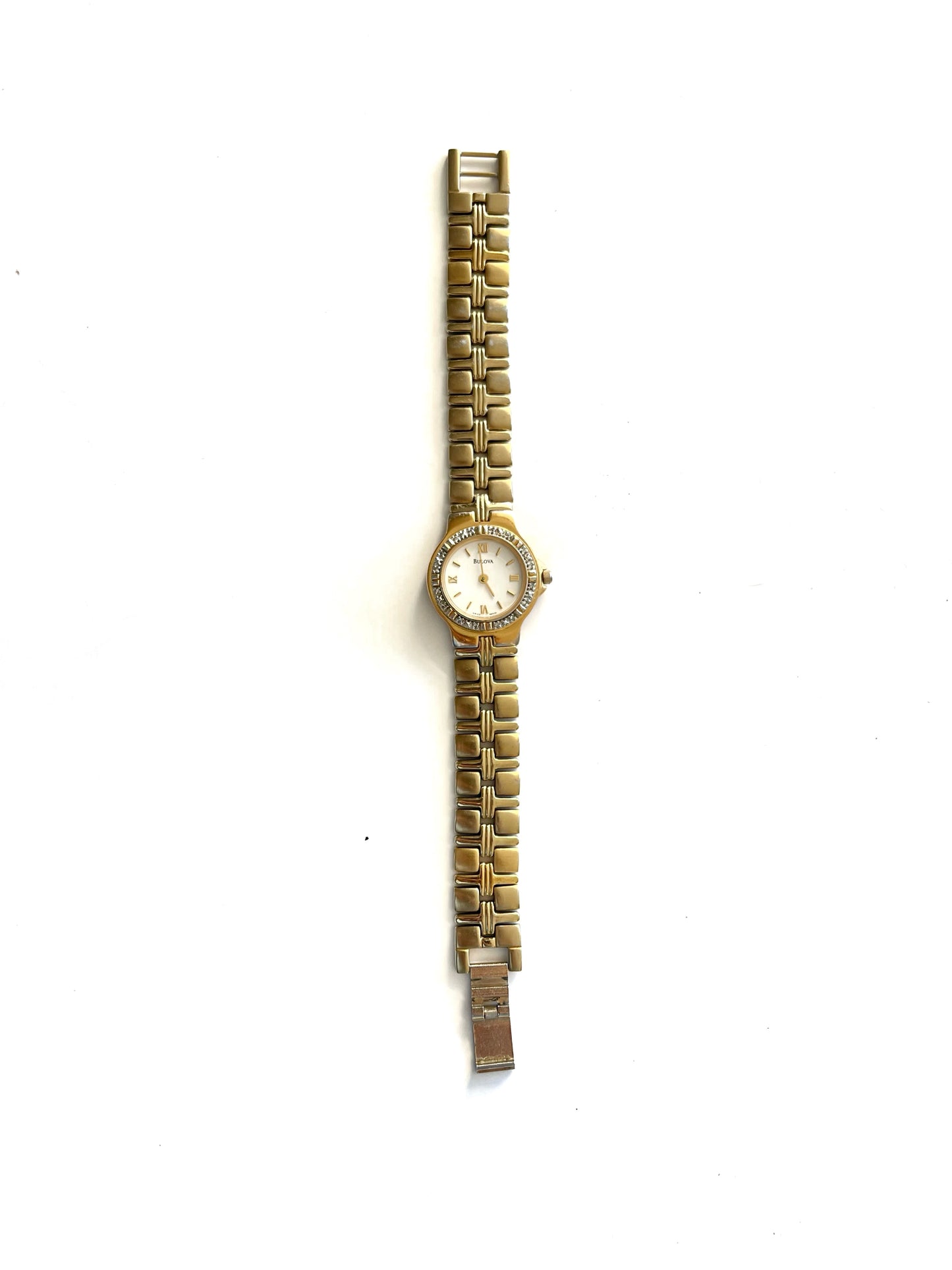 VINTAGE BULOVA DIAMOND ENCRUSTED WATCH
