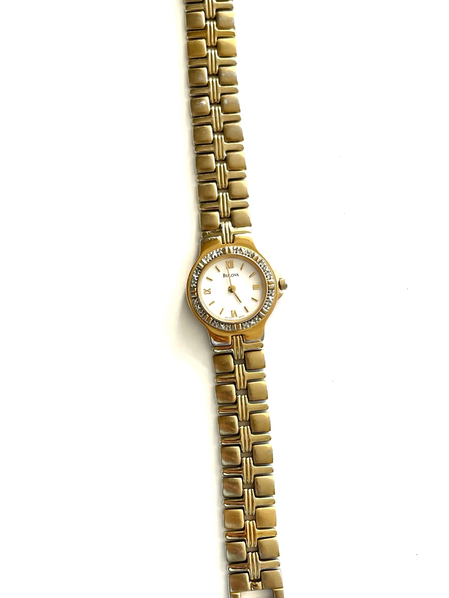 VINTAGE BULOVA DIAMOND ENCRUSTED WATCH