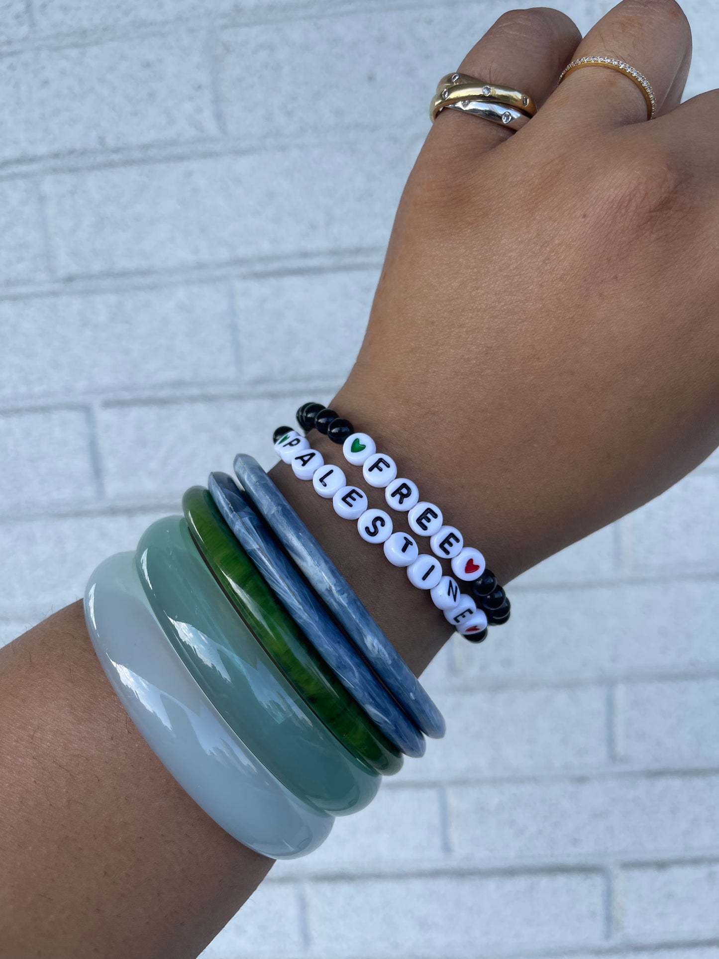 WATERMELON SEED BRACELET - FREE PALESTINE