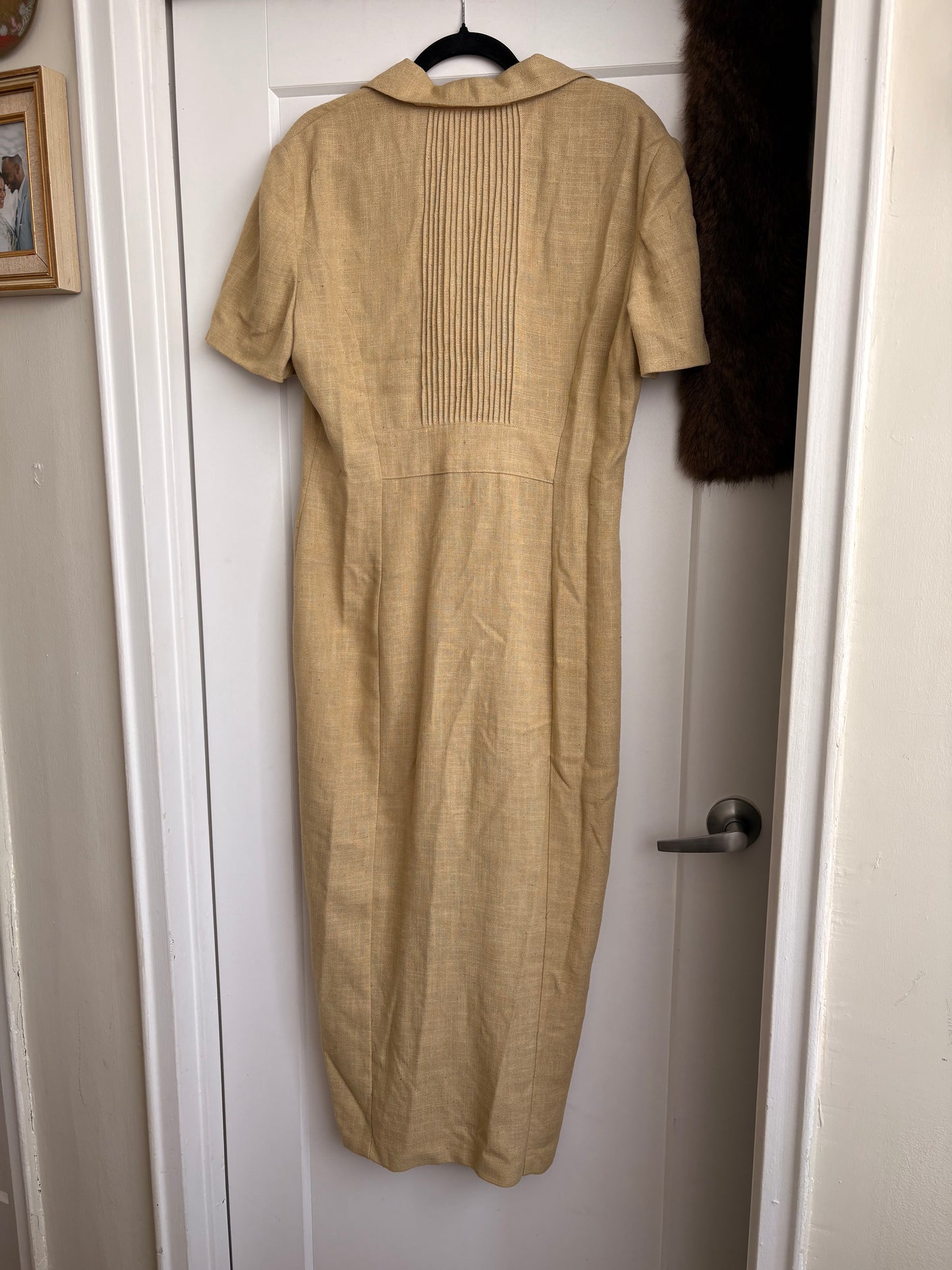 VINTAGE JOSEPH RIBKOFF TAN DRESS - 14