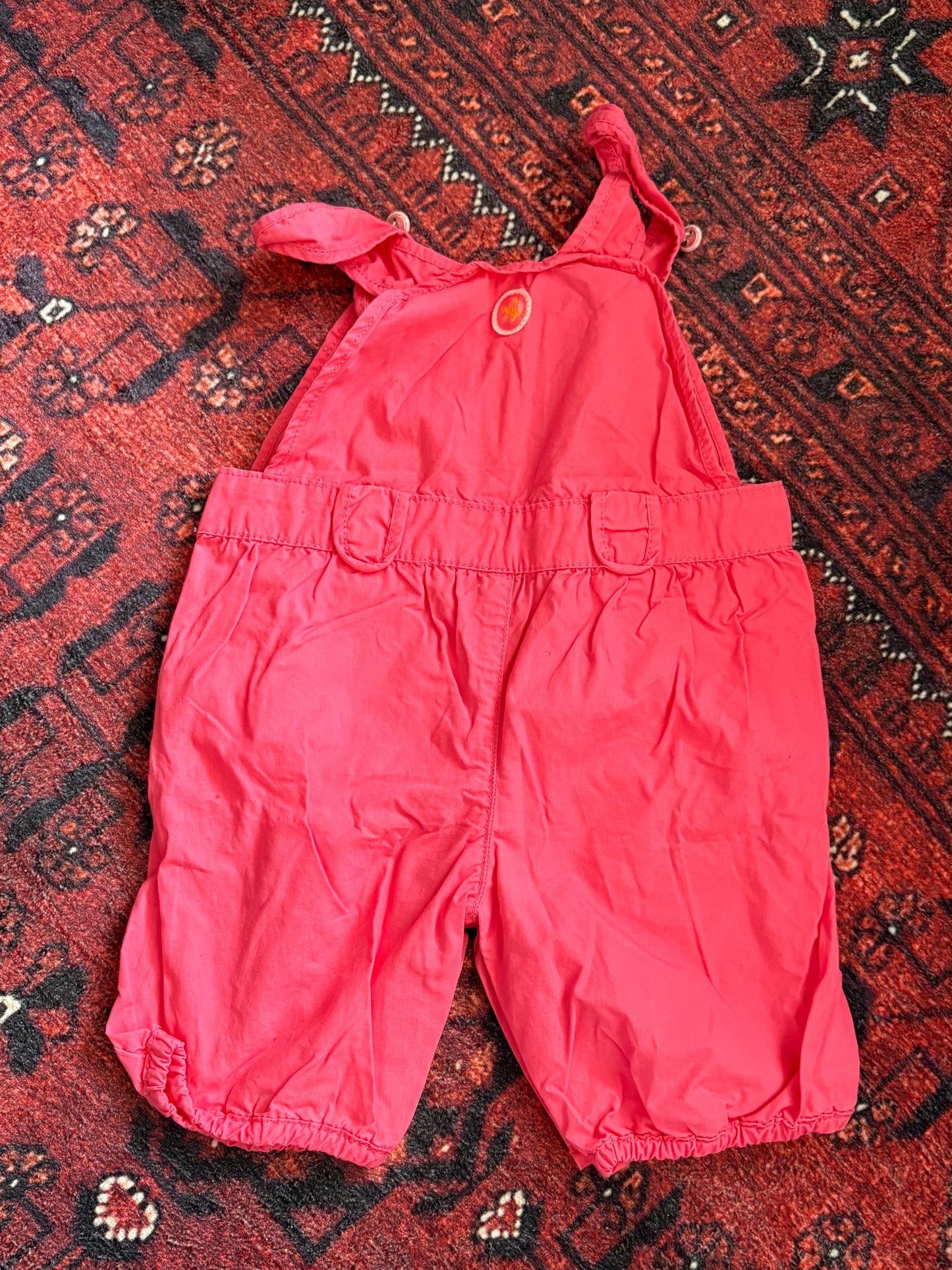 VINTAGE PINK BABY GIRL OVERALLS - 6/9M
