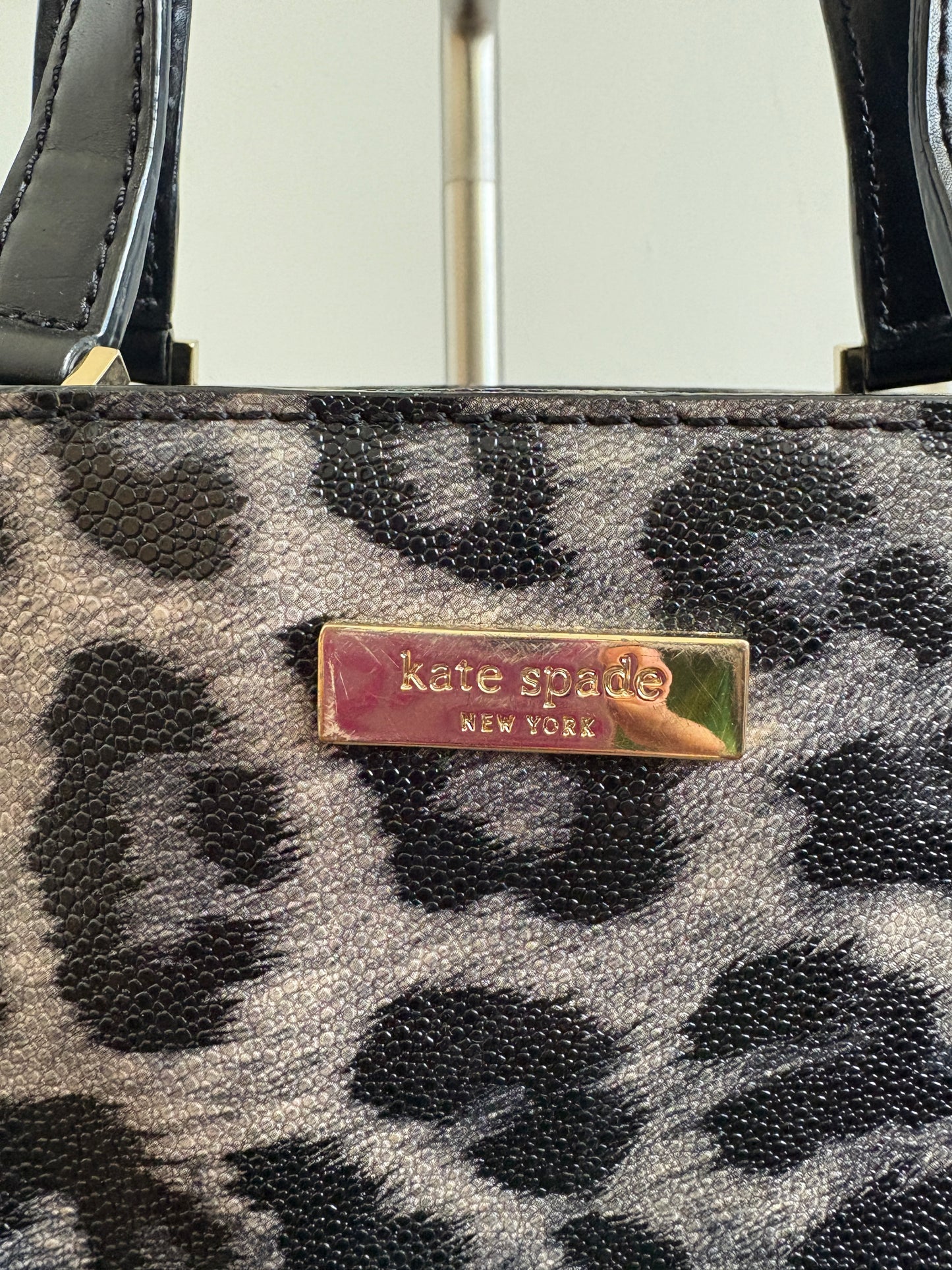 KATE SPADE GRANT STREET GRAINY LEOPARD PRINT BAG