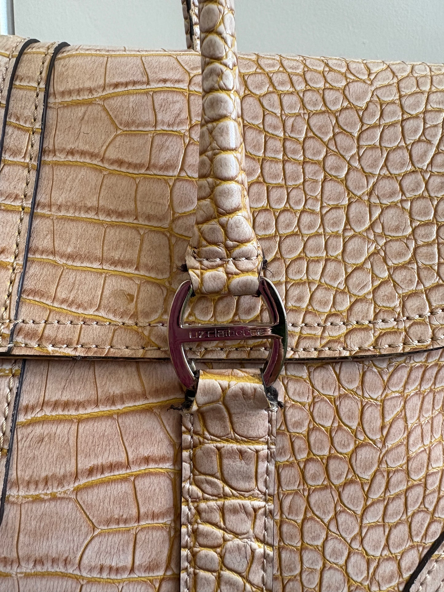 LIZ CLAIBOURNE CROC SHOULDER BAG