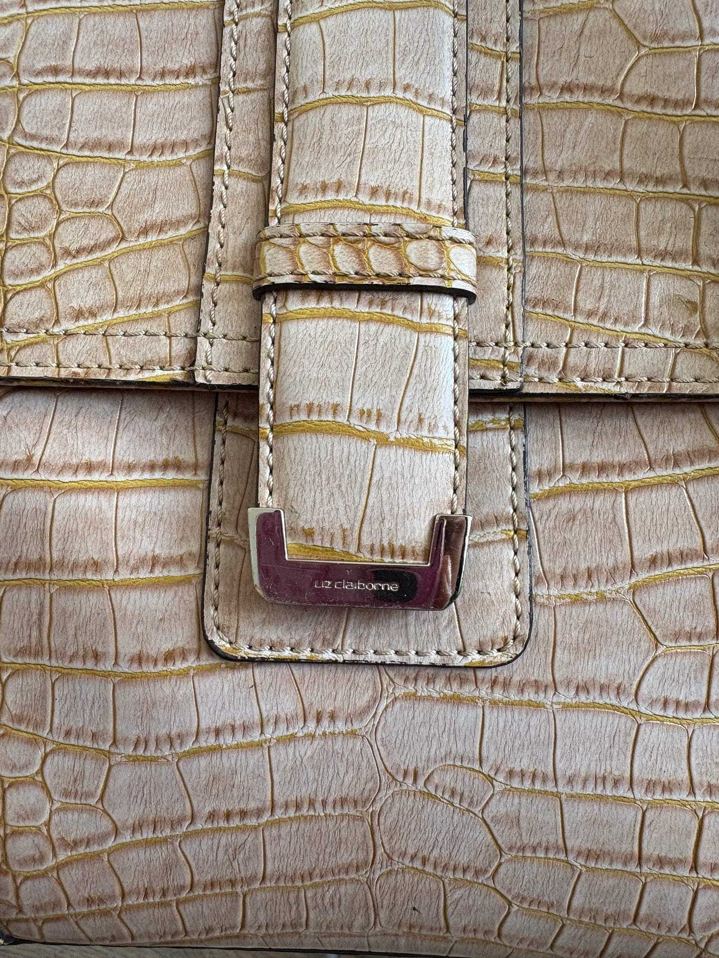 LIZ CLAIBOURNE CROC SHOULDER BAG