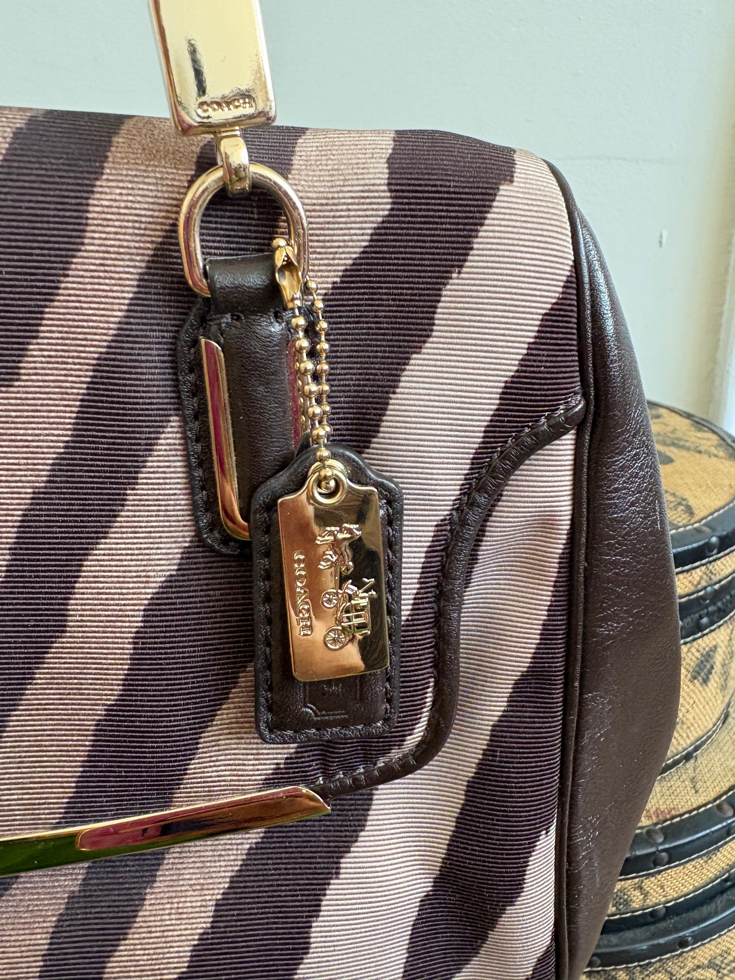 Madison Small Madeline Zebra Print East/West Satchel