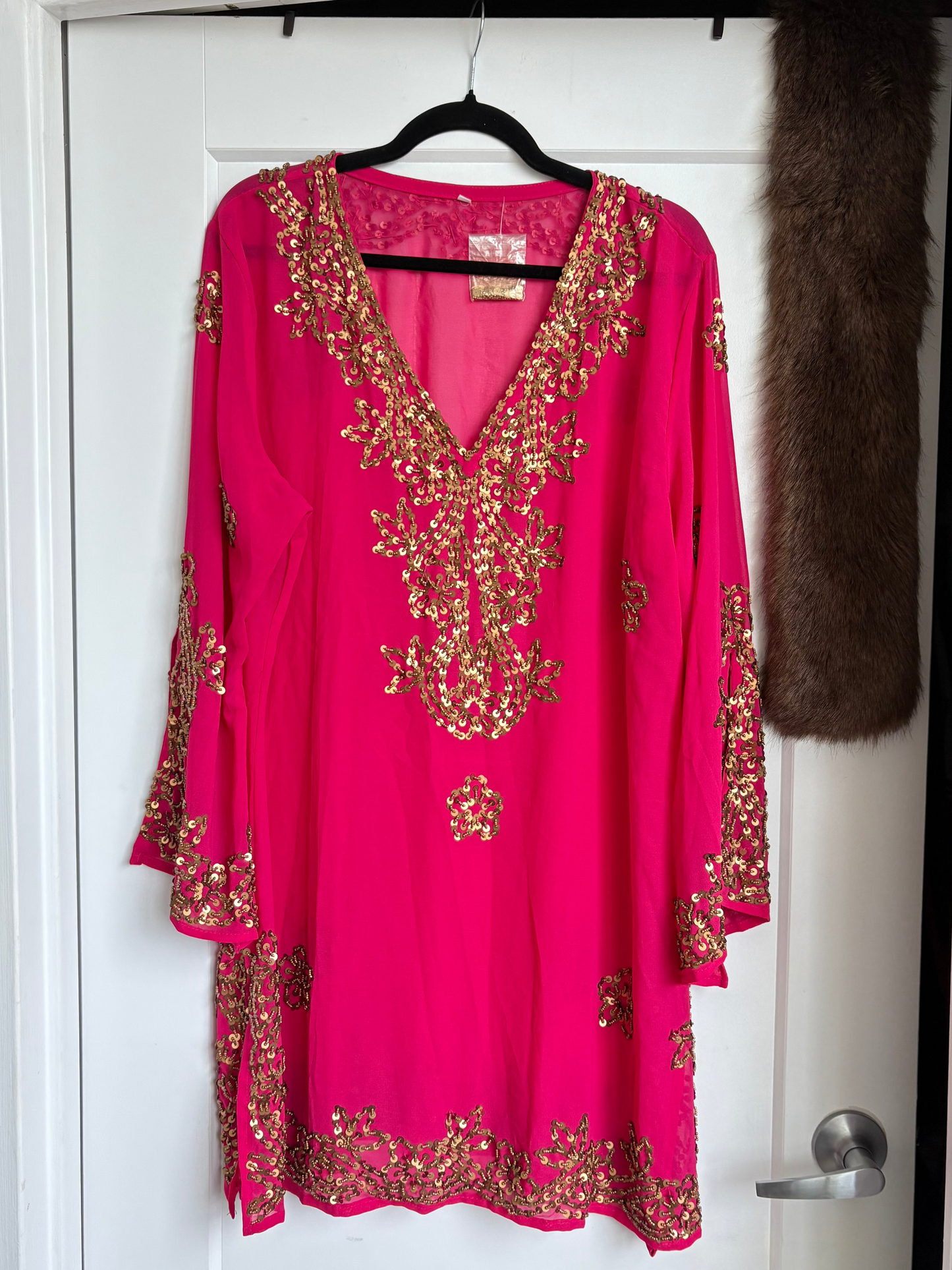 PINK AND GOLD TUNIC - XL