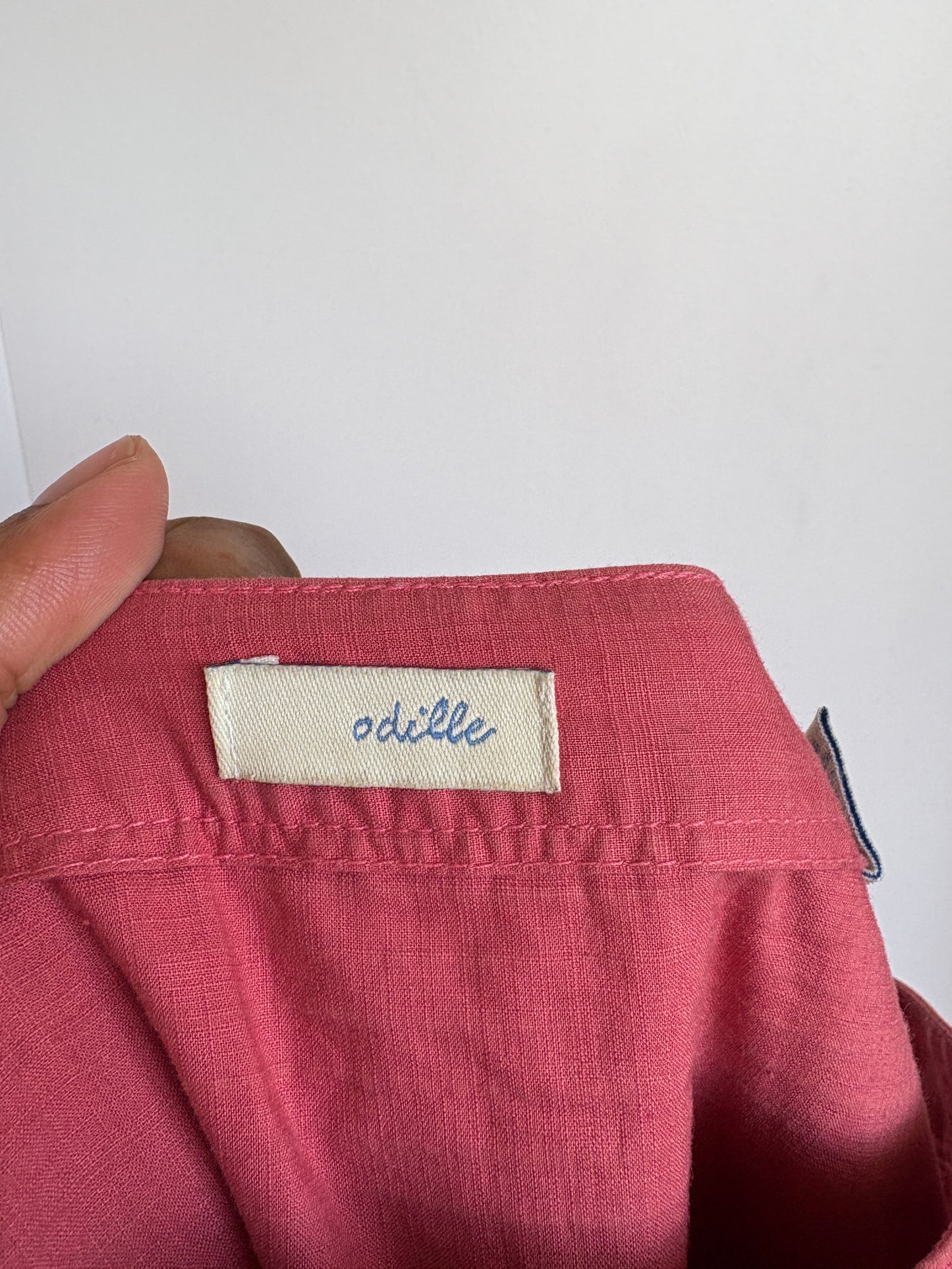 PINK ASYMMETRICAL SKIRT WITH A BOW