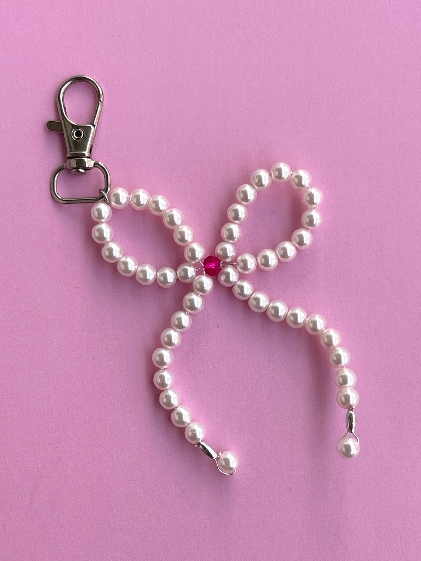 BABY PINK PEARL BOW CHARM