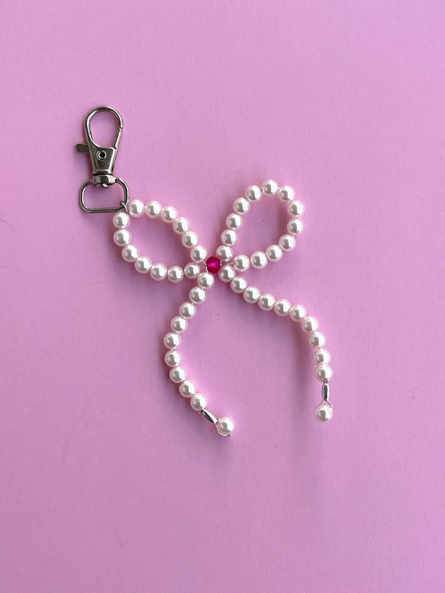 BABY PINK PEARL BOW CHARM