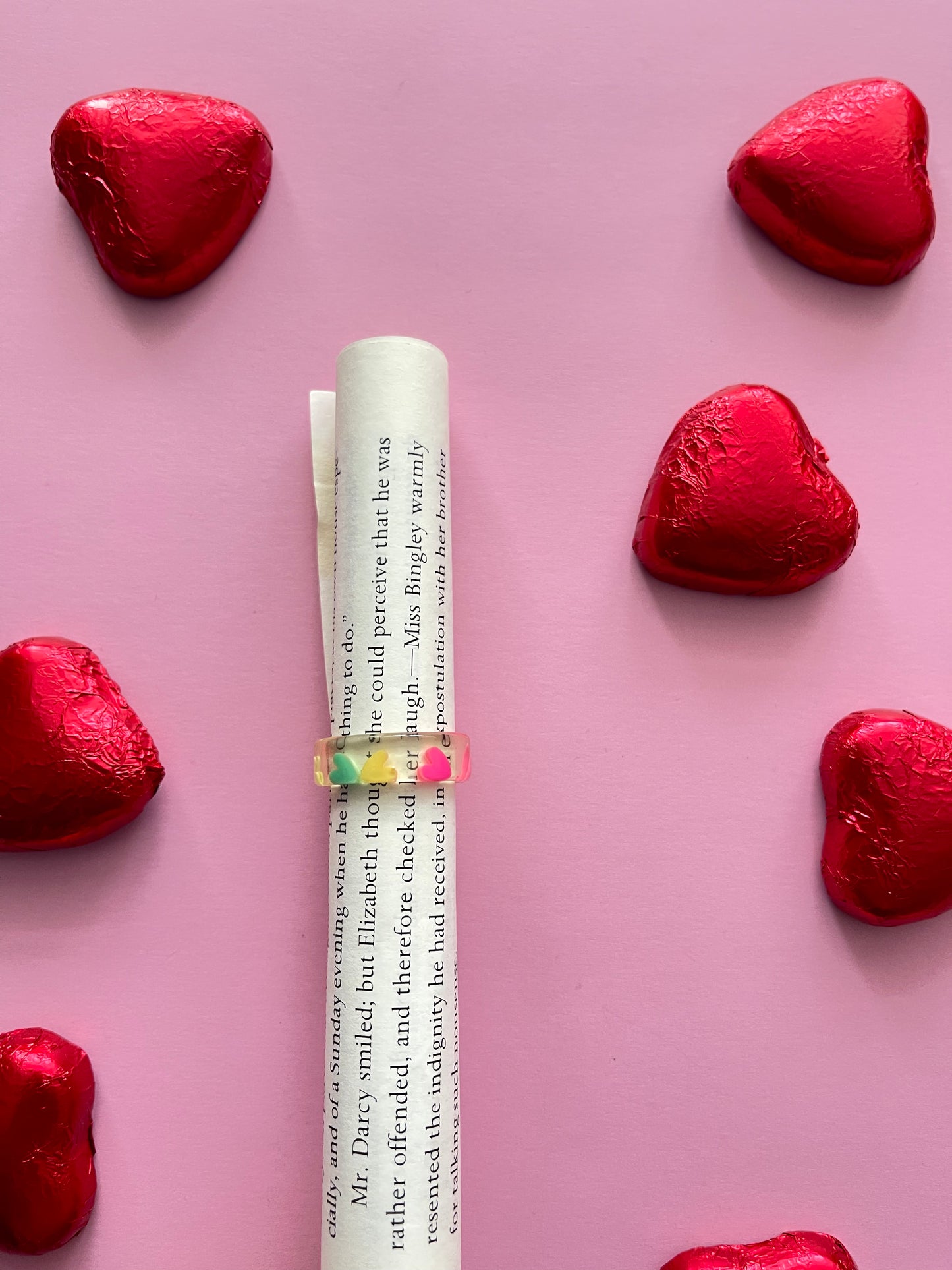 RESIN HEART RING