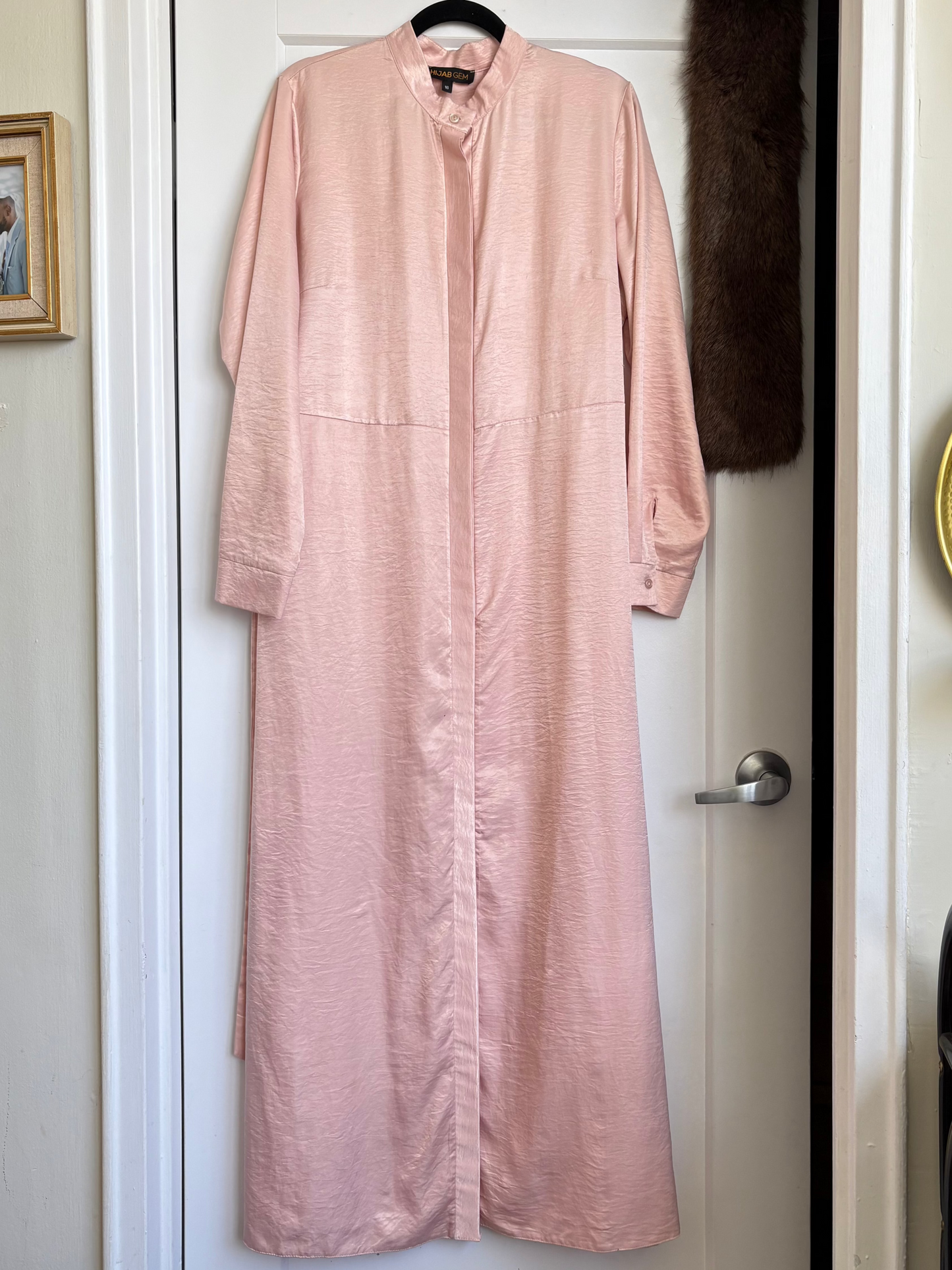 SATIN MAXI SHIRT DRESS