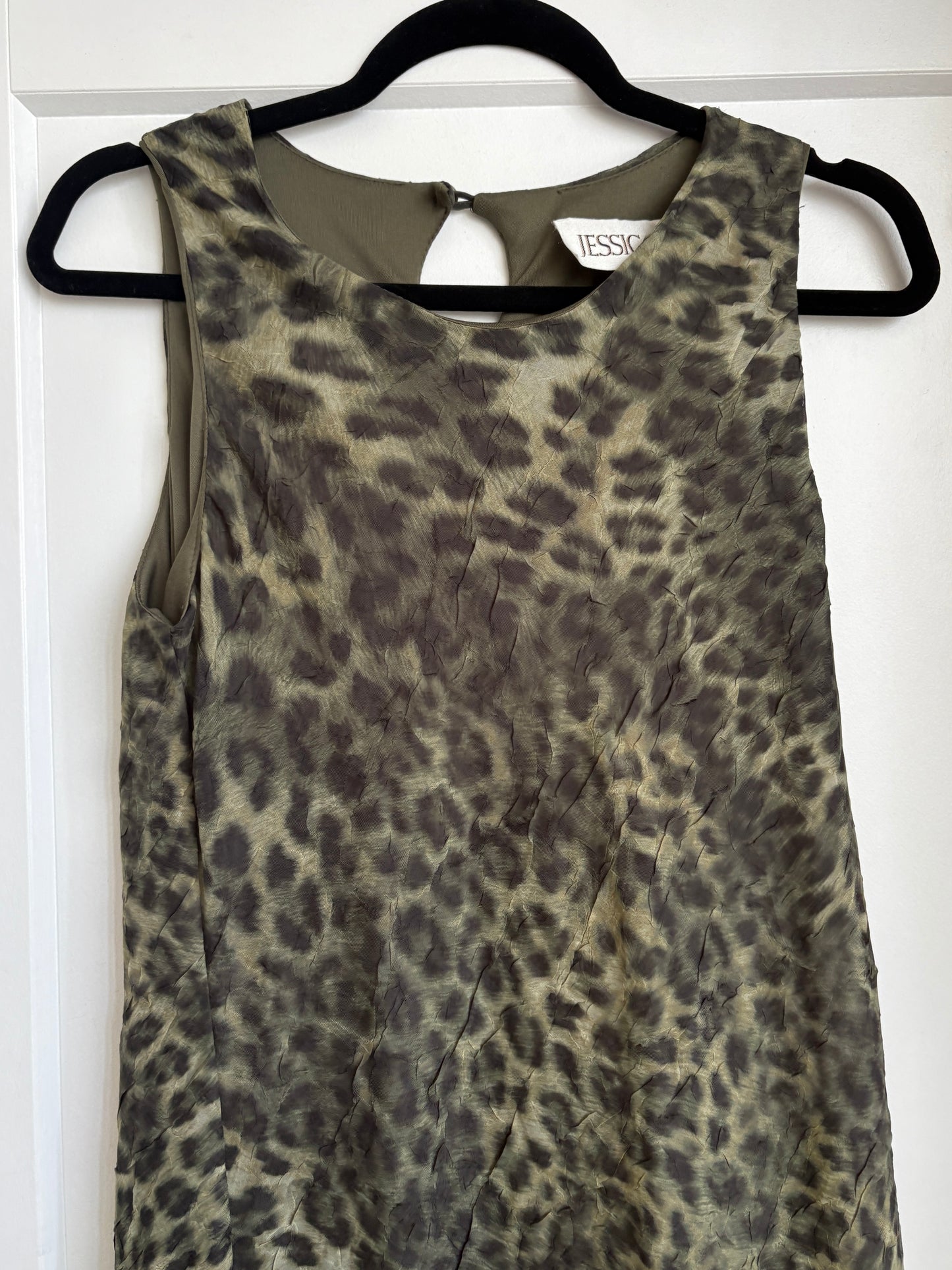 VINTAGE ANIMAL PRINT MAXI DRESS