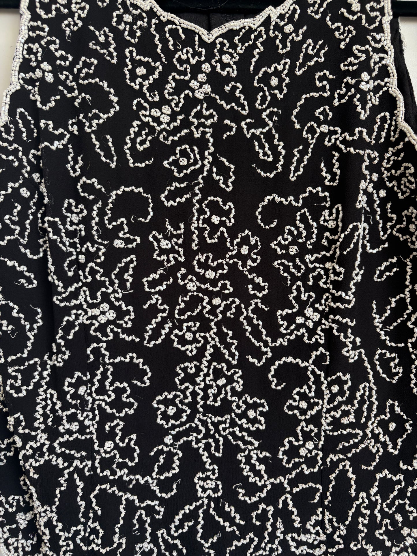 VINTAGE BEADED TOP - L