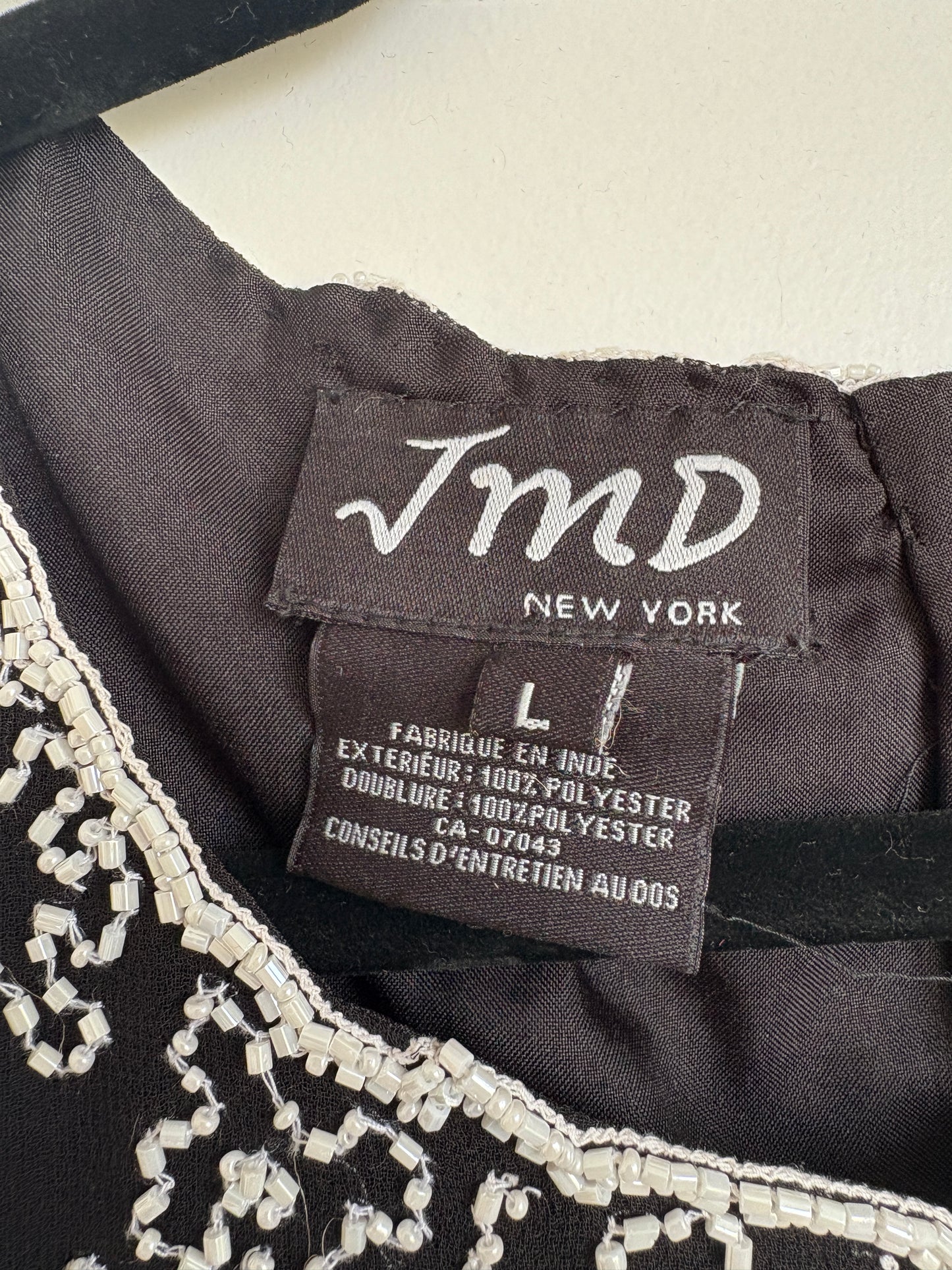 VINTAGE BEADED TOP - L