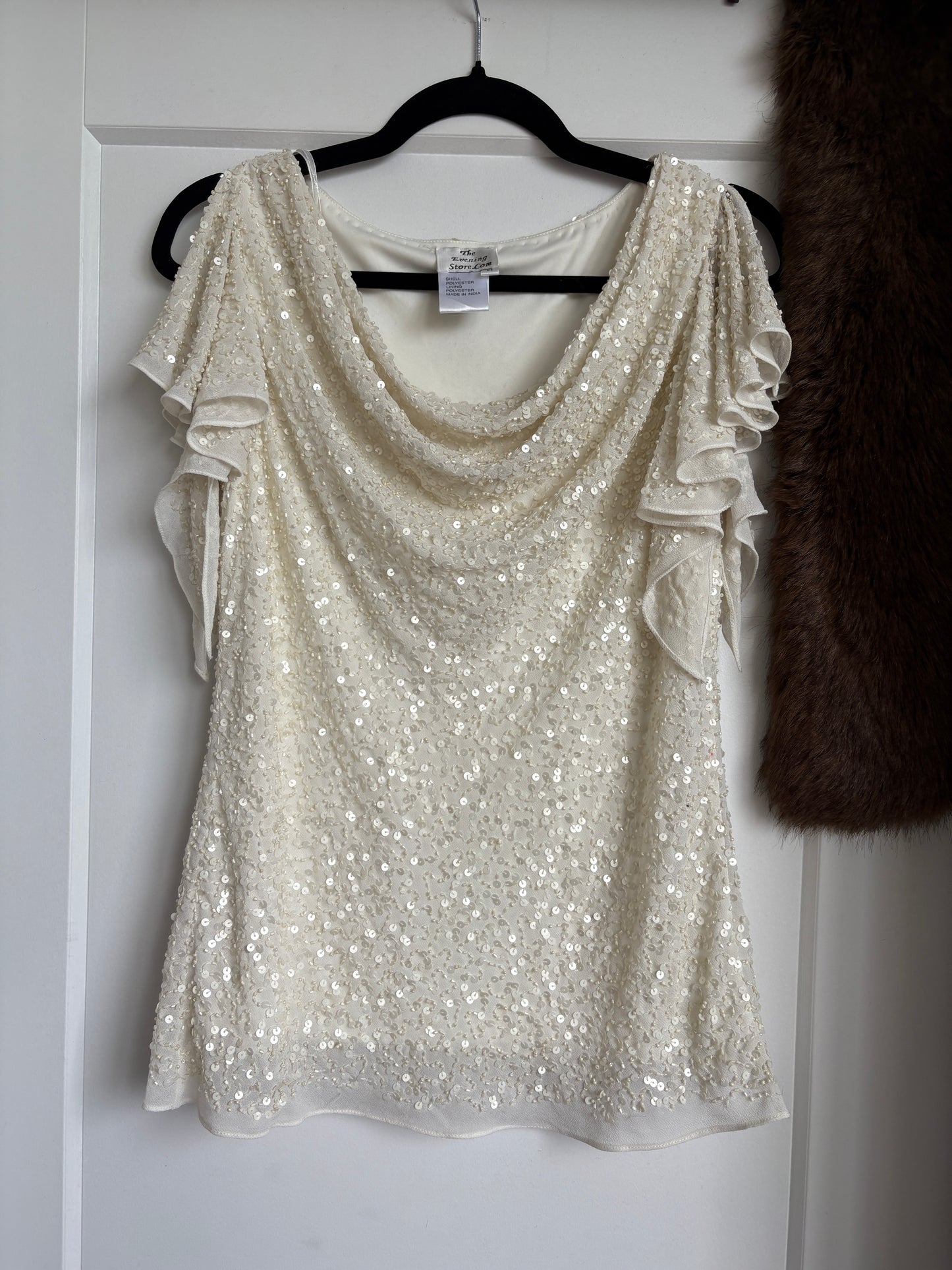 VINTAGE BEADED TOP - M