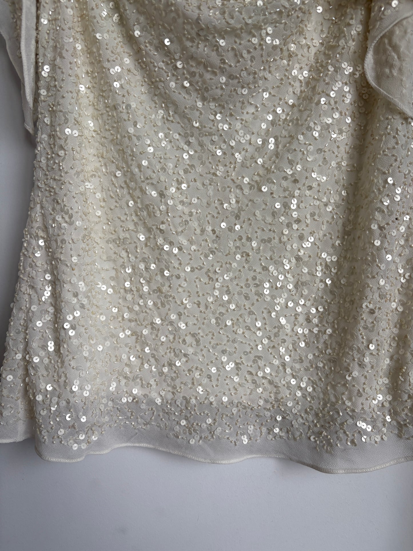 VINTAGE BEADED TOP - M