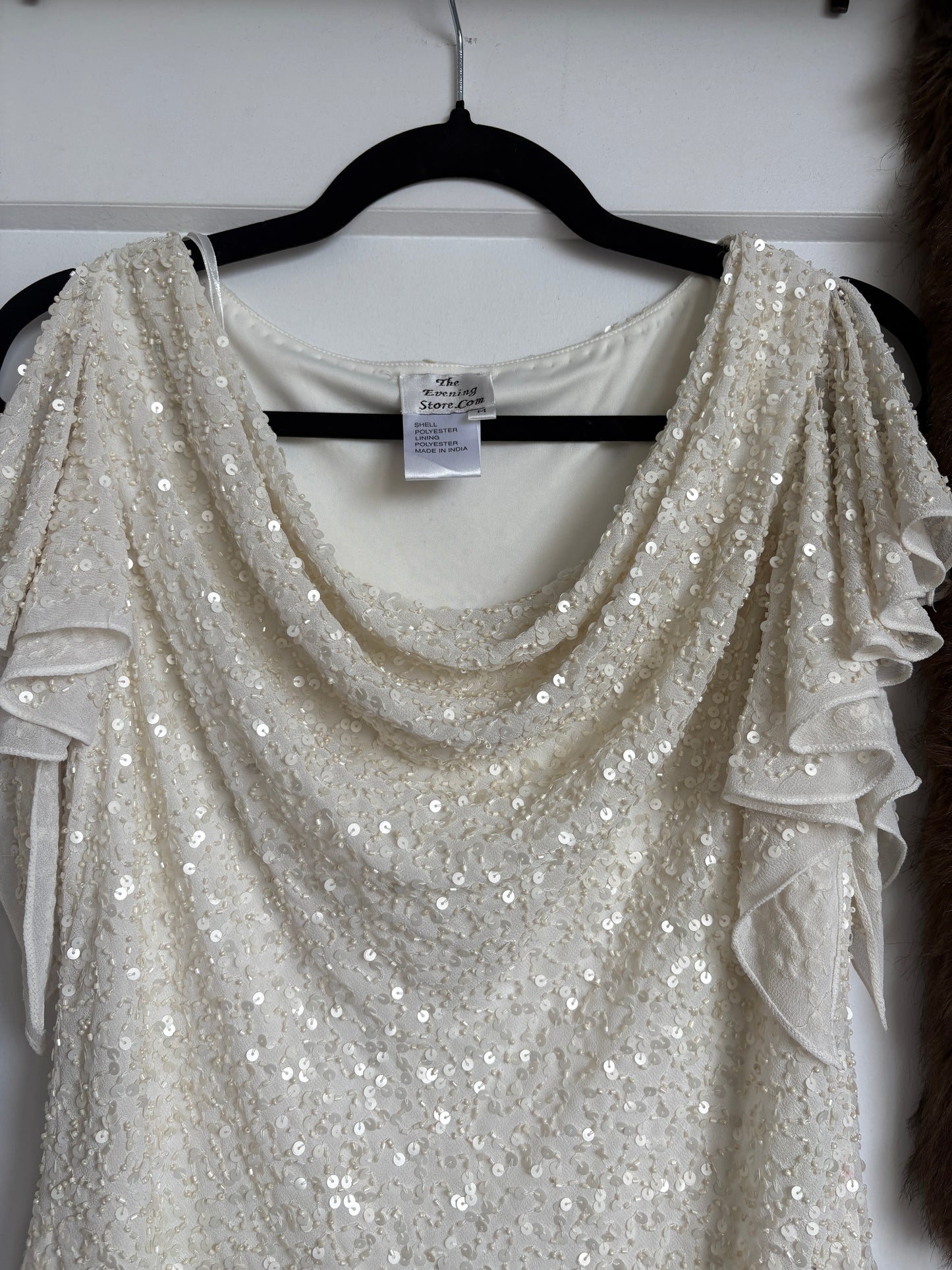 VINTAGE BEADED TOP - M
