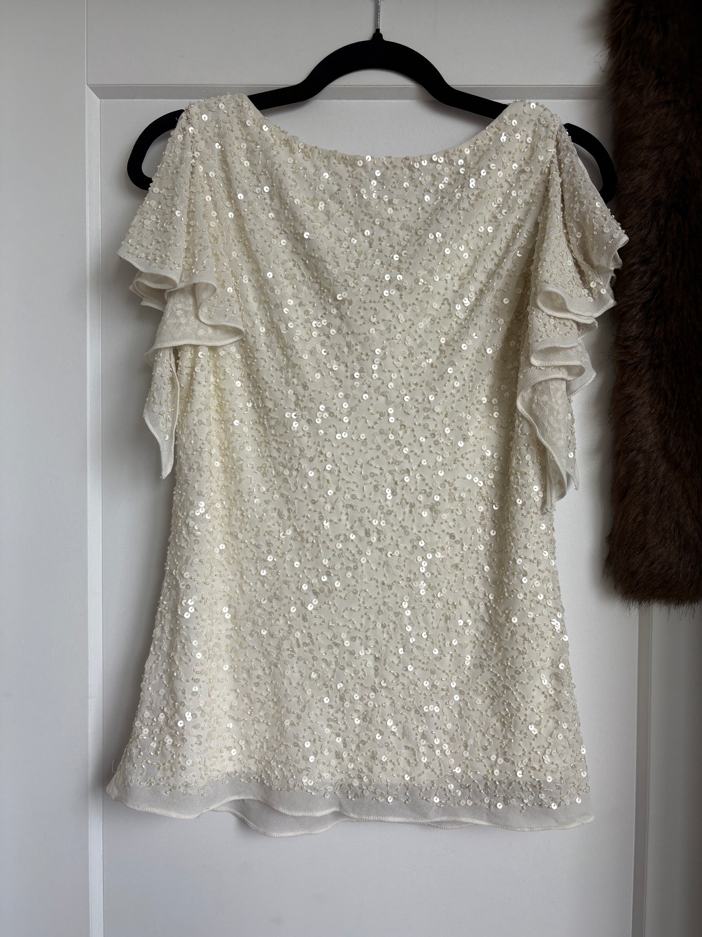 VINTAGE BEADED TOP - M