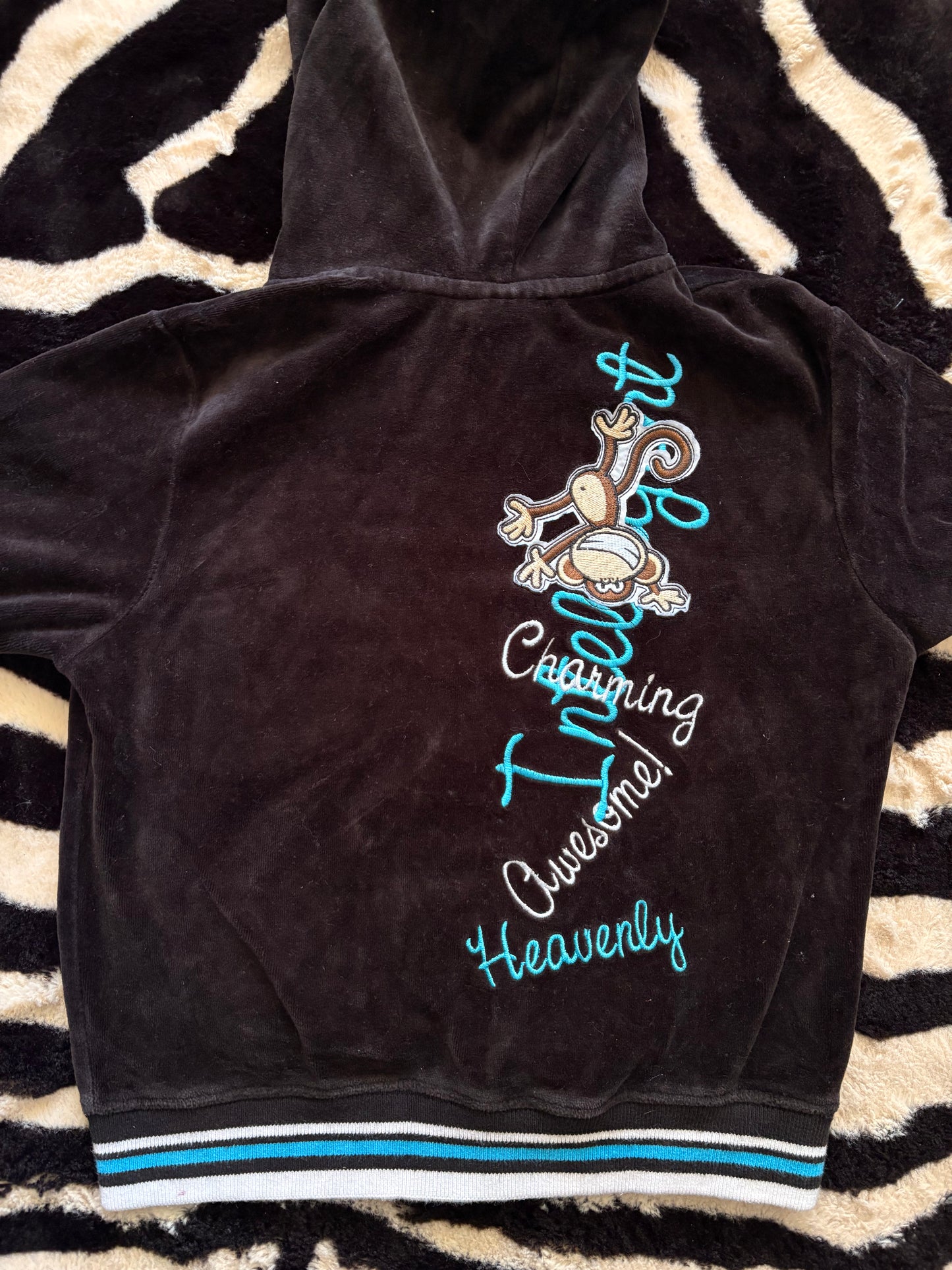 VINTAGE BOBBY JACK VELOUR KIDS HOODIE - 8