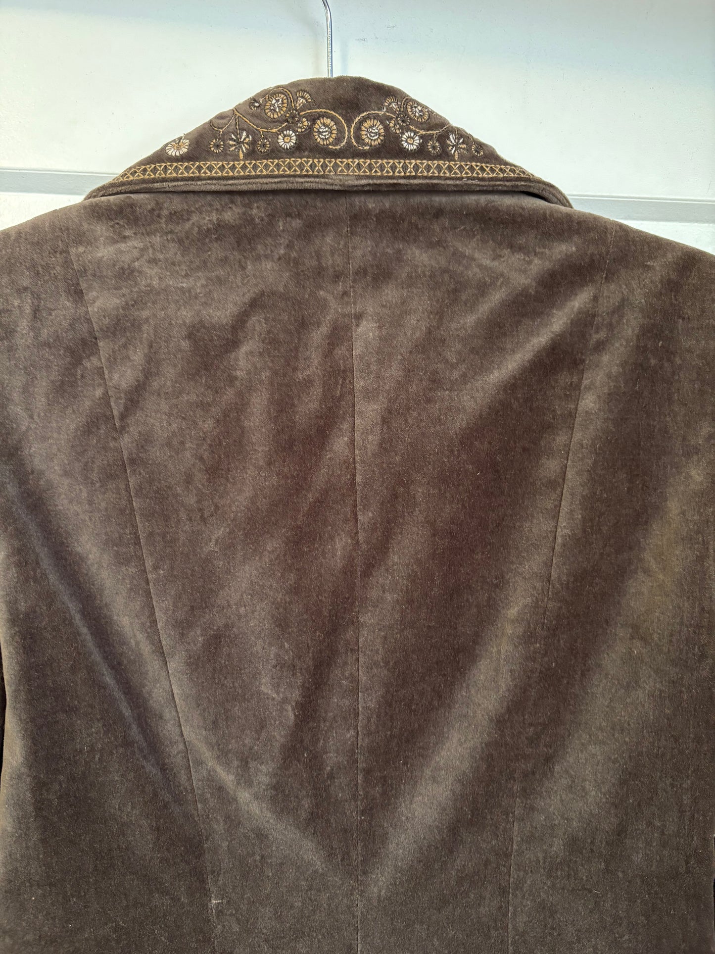 VINTAGE BROWN VELVET BLAZER
