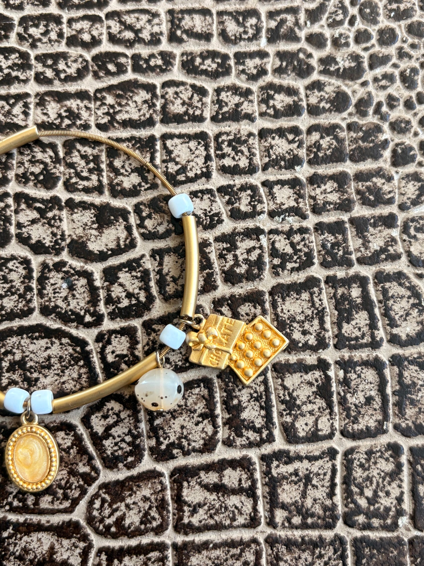 VINTAGE CHOCOLATE BOX CHARM BRACELET