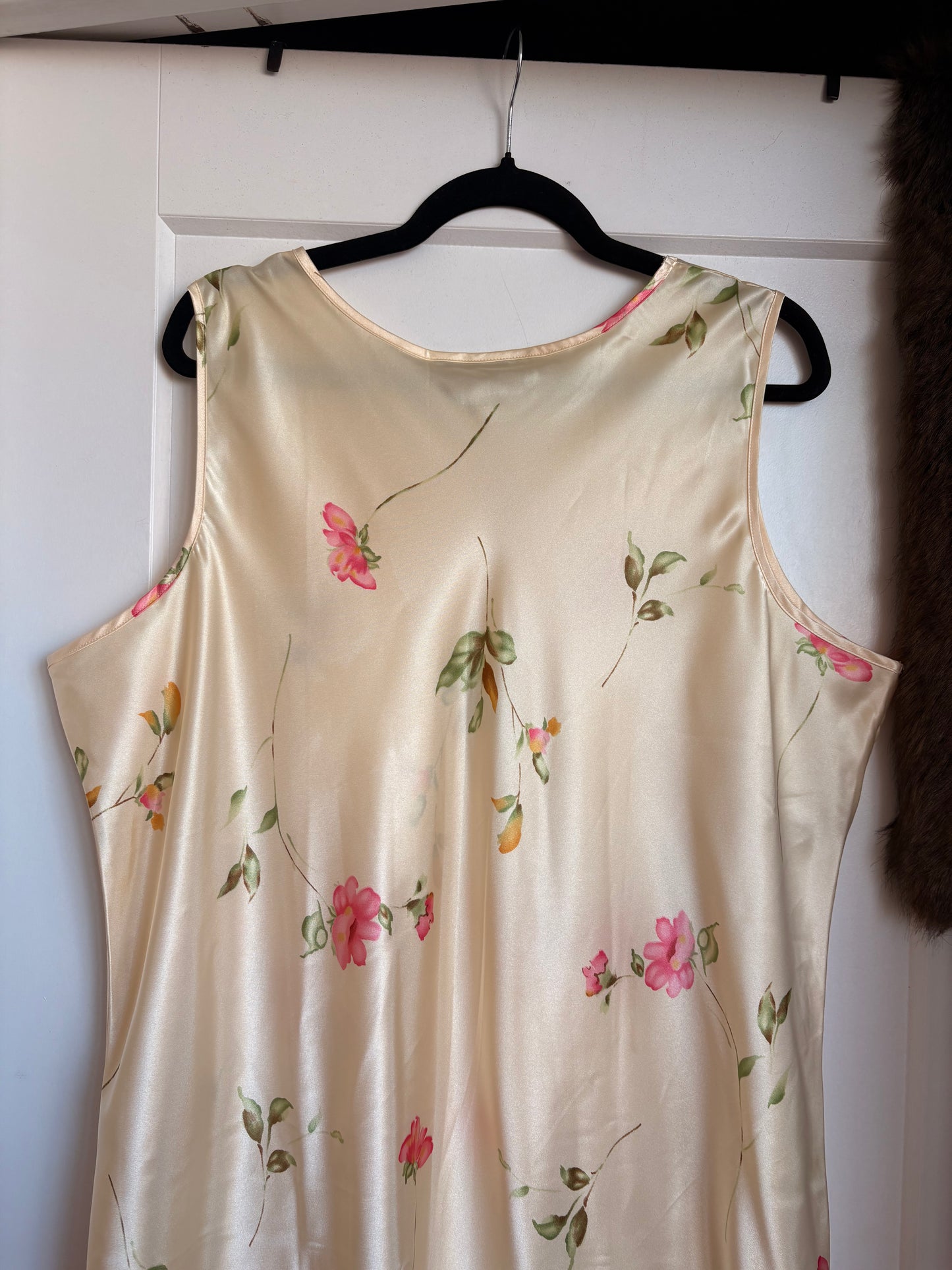VINTAGE FLORAL SILK SLIP - 24