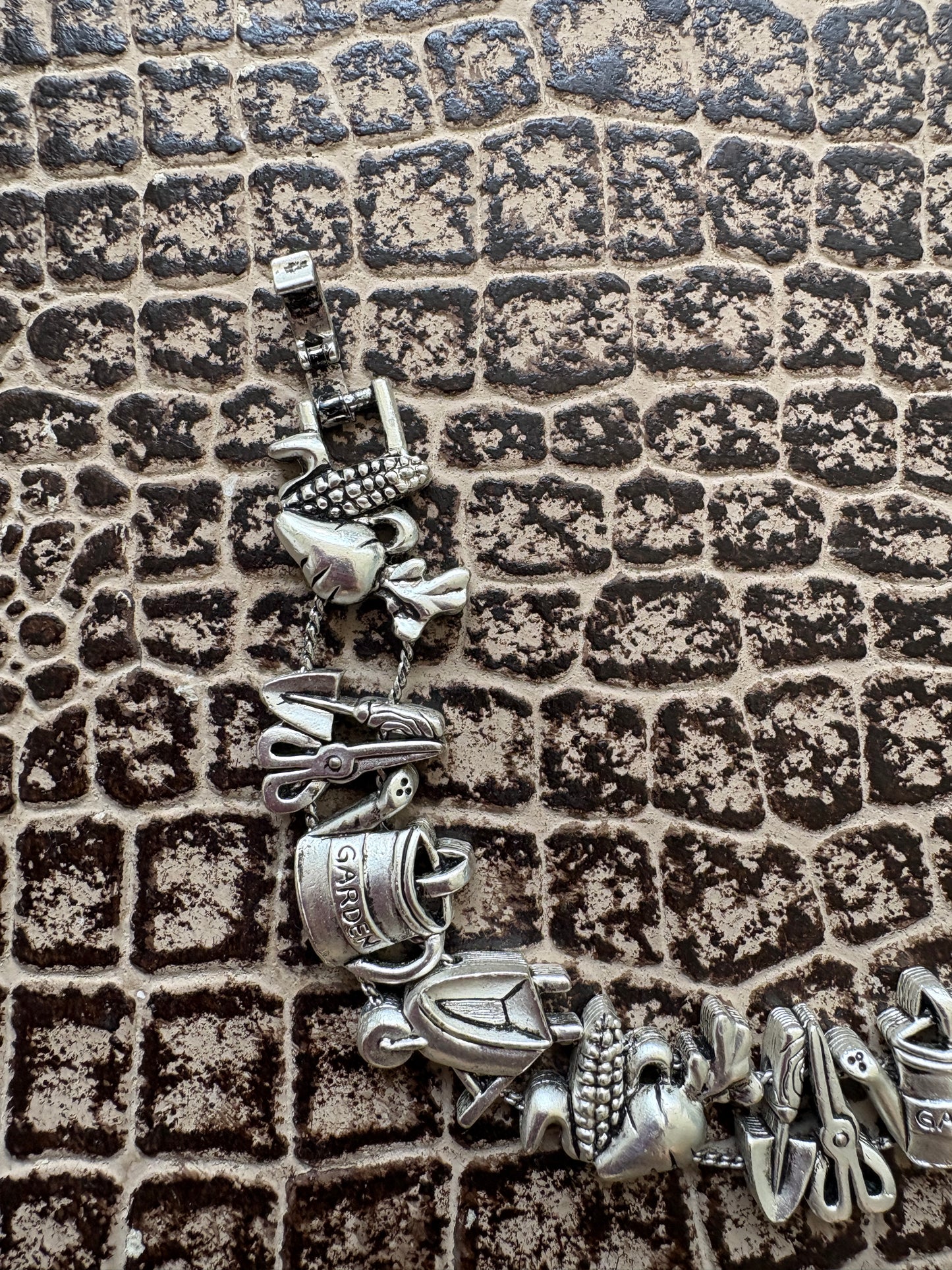 VINTAGE GARDENING CHARM BRACELET