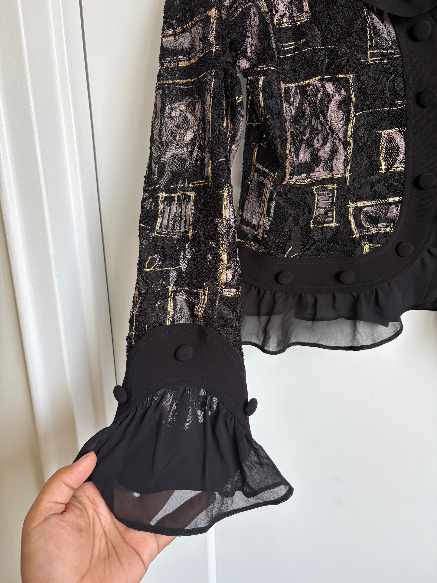 VINTAGE JOSEPH RIBKOFF RUFFLE TOP