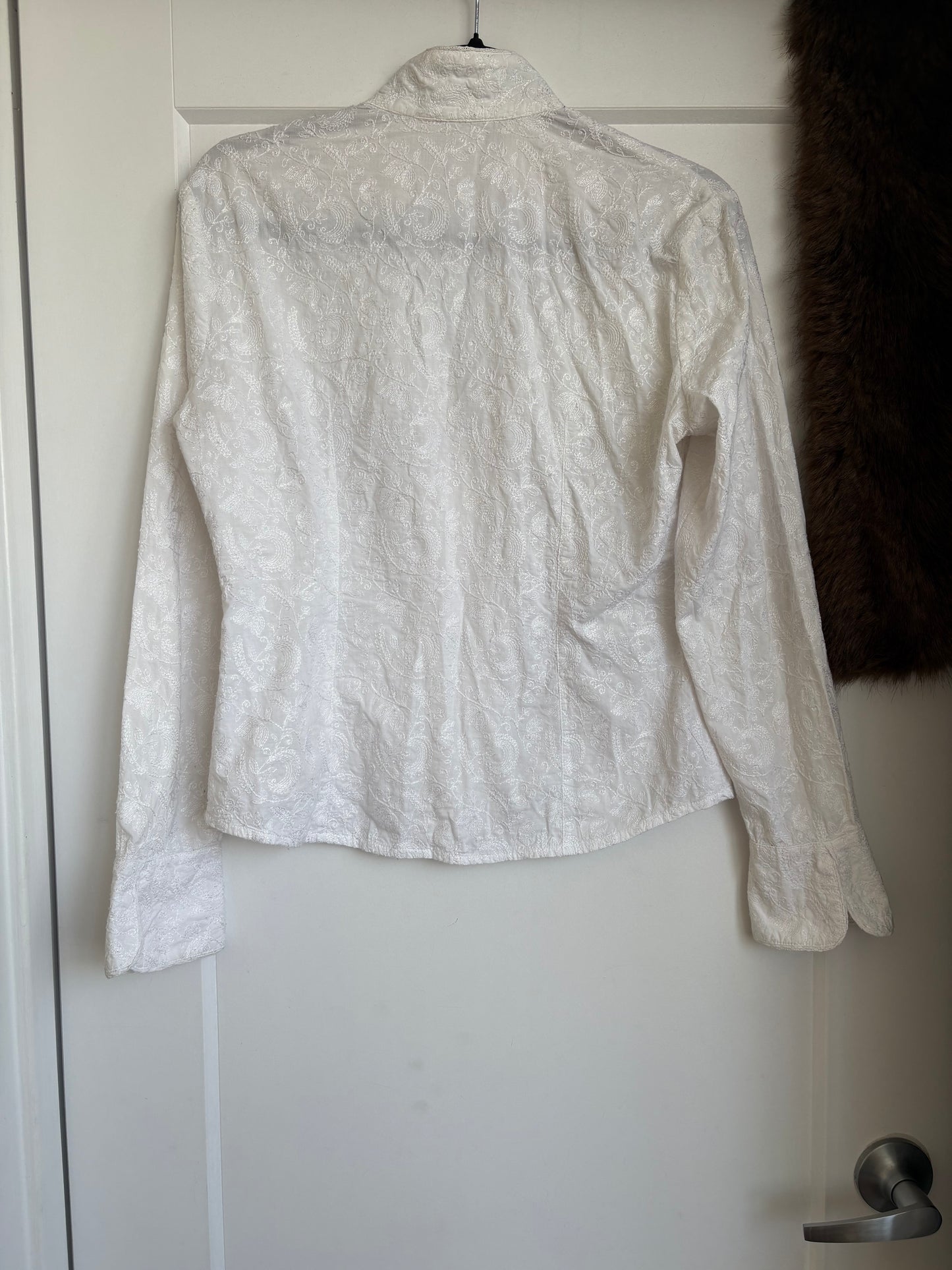 VINTAGE PAISLEY THREAD WORK BLOUSE - M