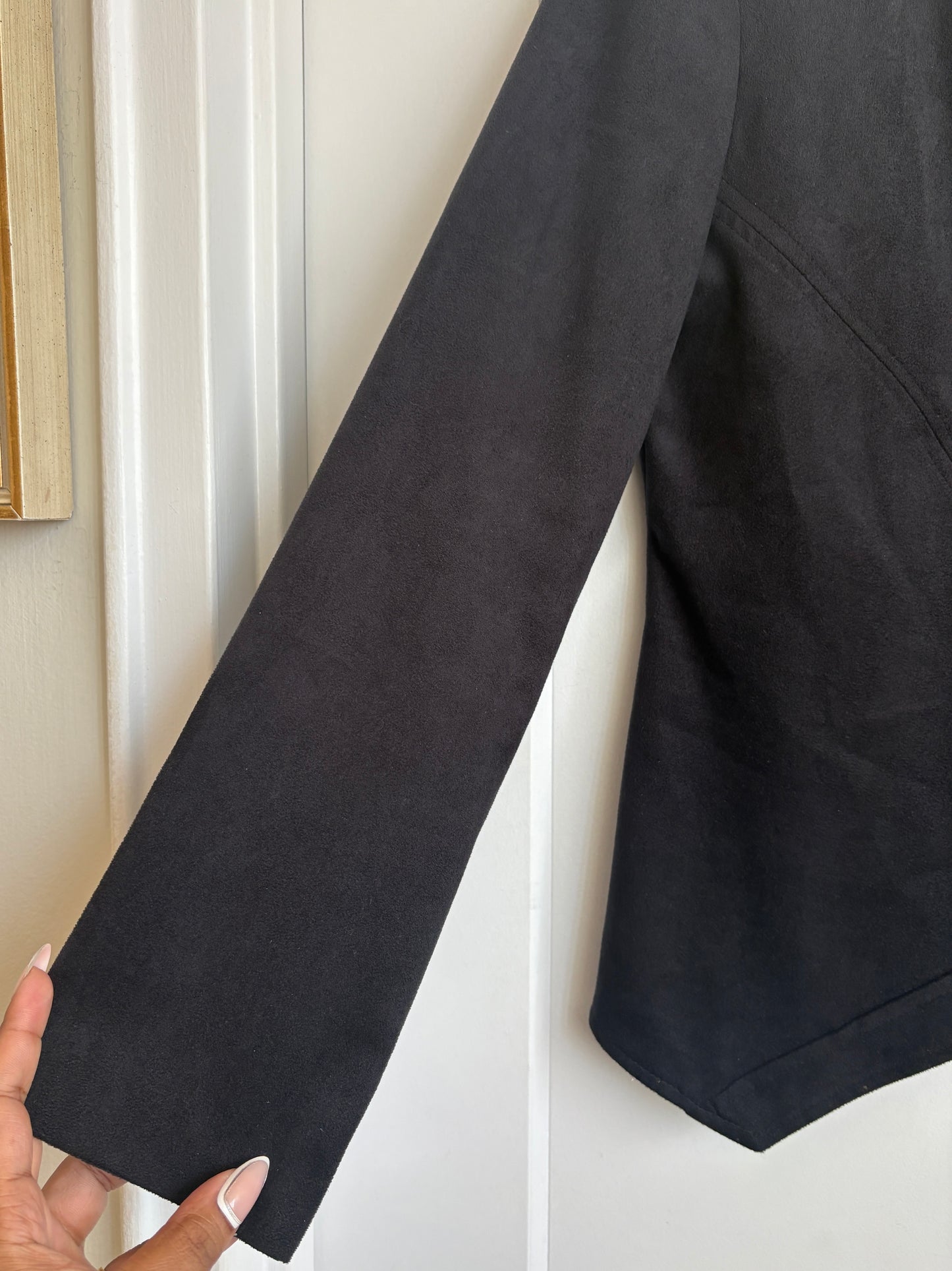 VINTAGE SUEDE LONG SLEEVE TOP