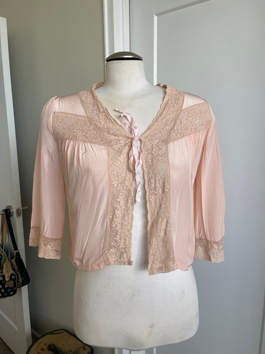 1940's SILK BED JACKET