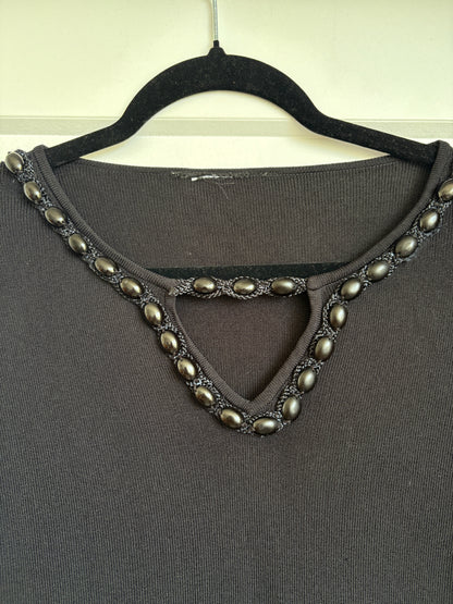 3/4 SLEEVE BLACK TOP