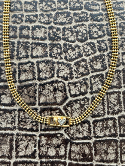 VINTAGE GOLD HEART NECKLACE