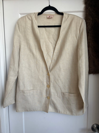 VINTAGE TANJAY LINEN BLAZER