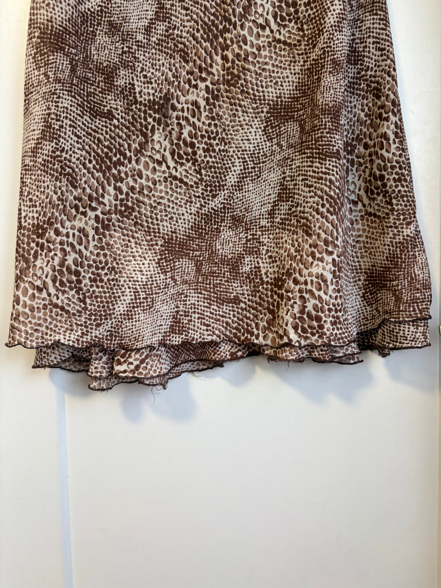 ANIMAL PRINT MIDI SKIRT